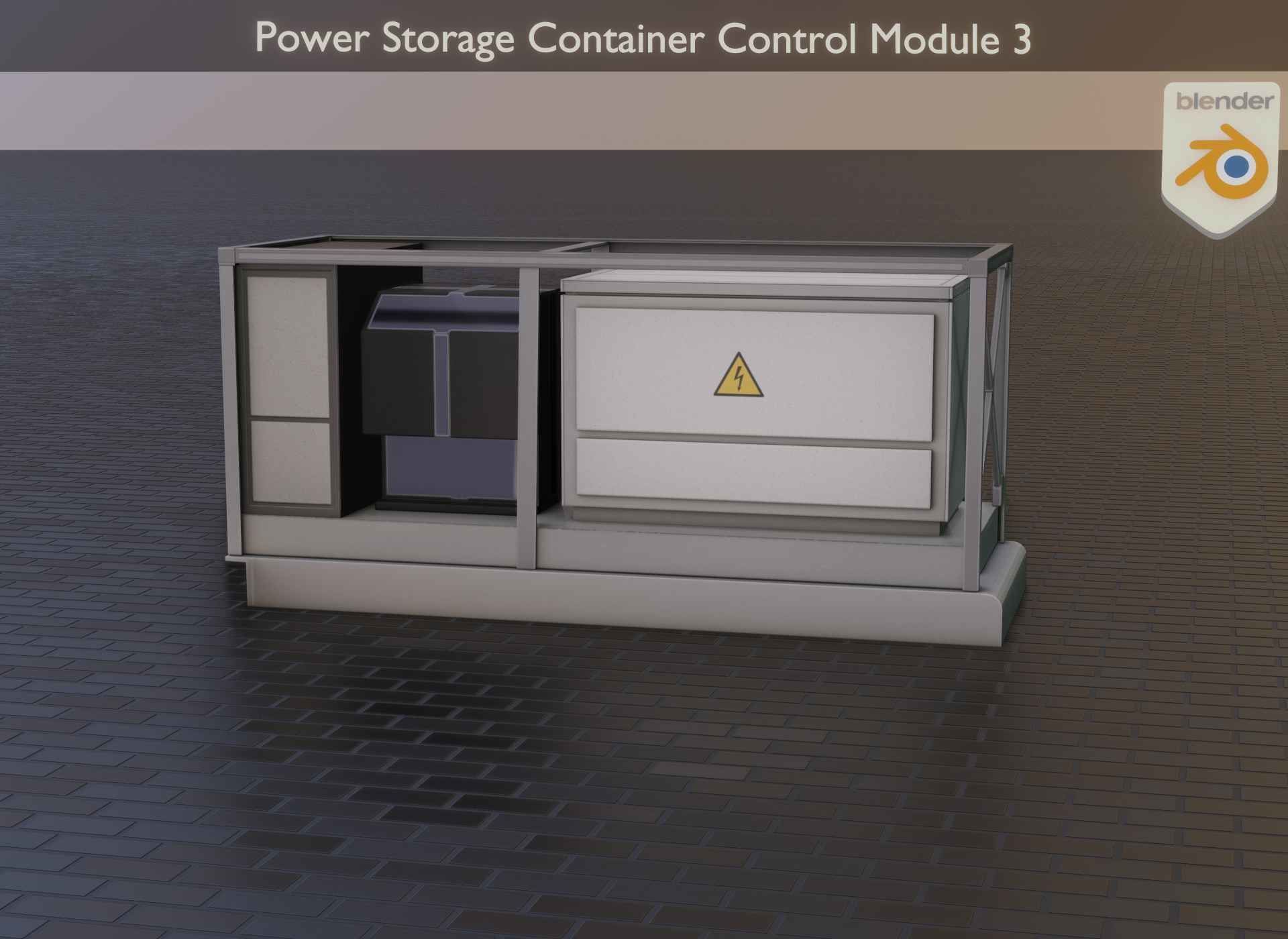 Power Storage Container Control Module 3 Low-poly 3D model_6
