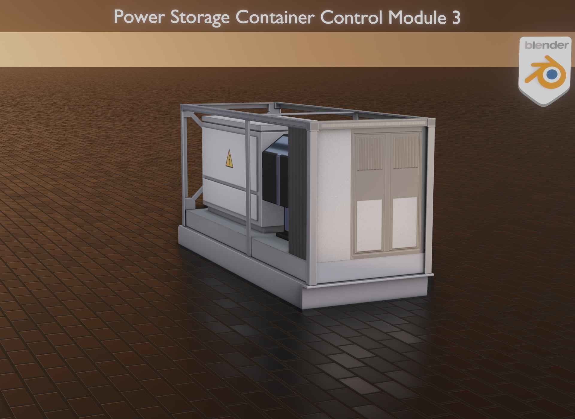 Power Storage Container Control Module 3 Low-poly 3D model_15