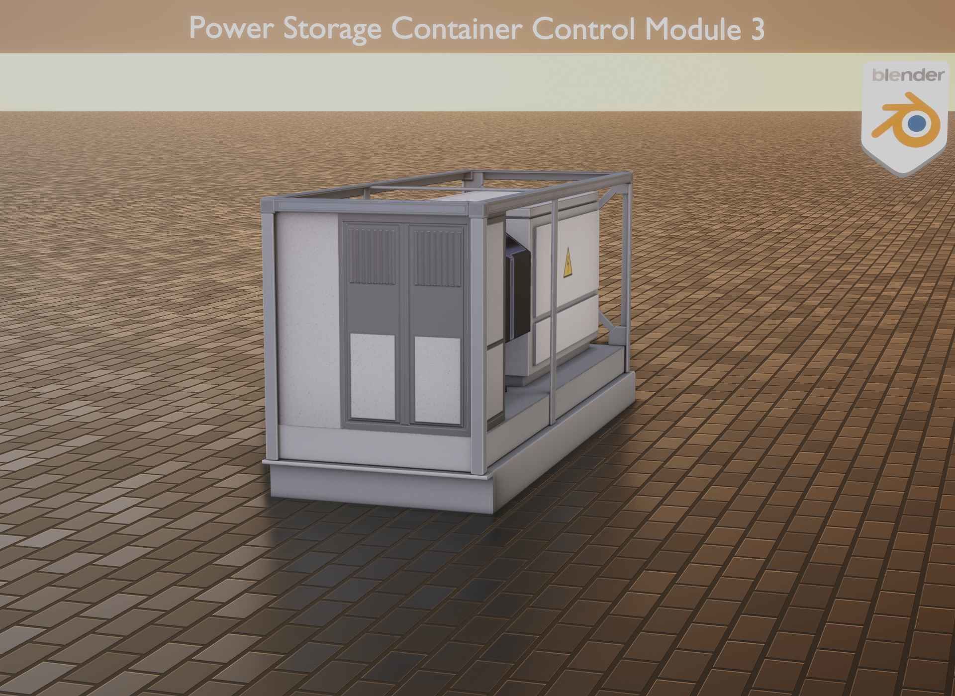 Power Storage Container Control Module 3 Low-poly 3D model_45