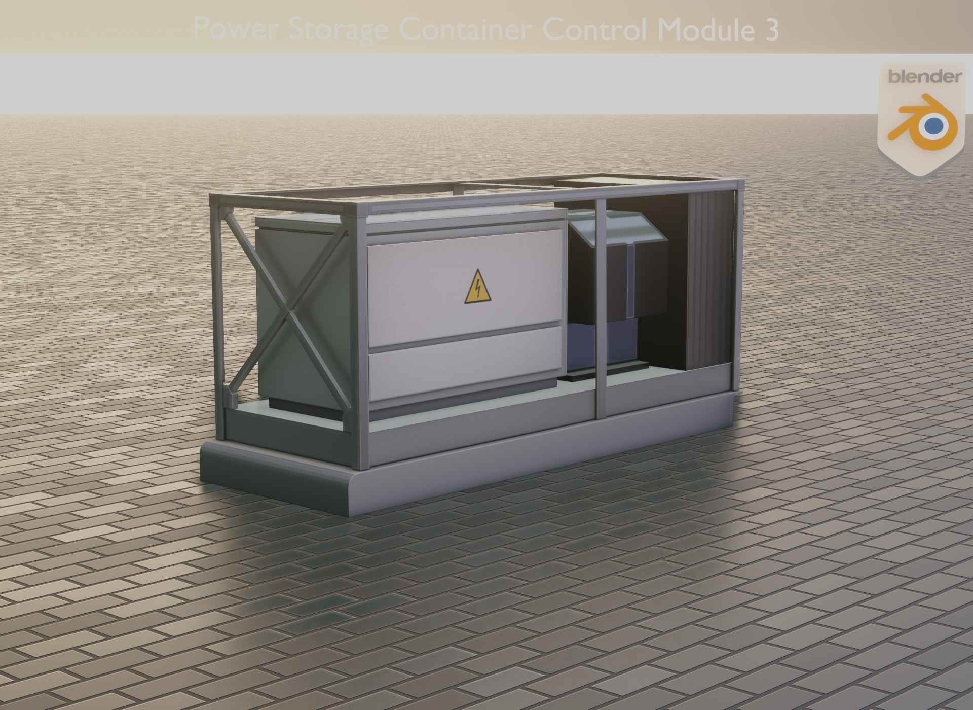 Power Storage Container Control Module 3 Low-poly 3D model_39
