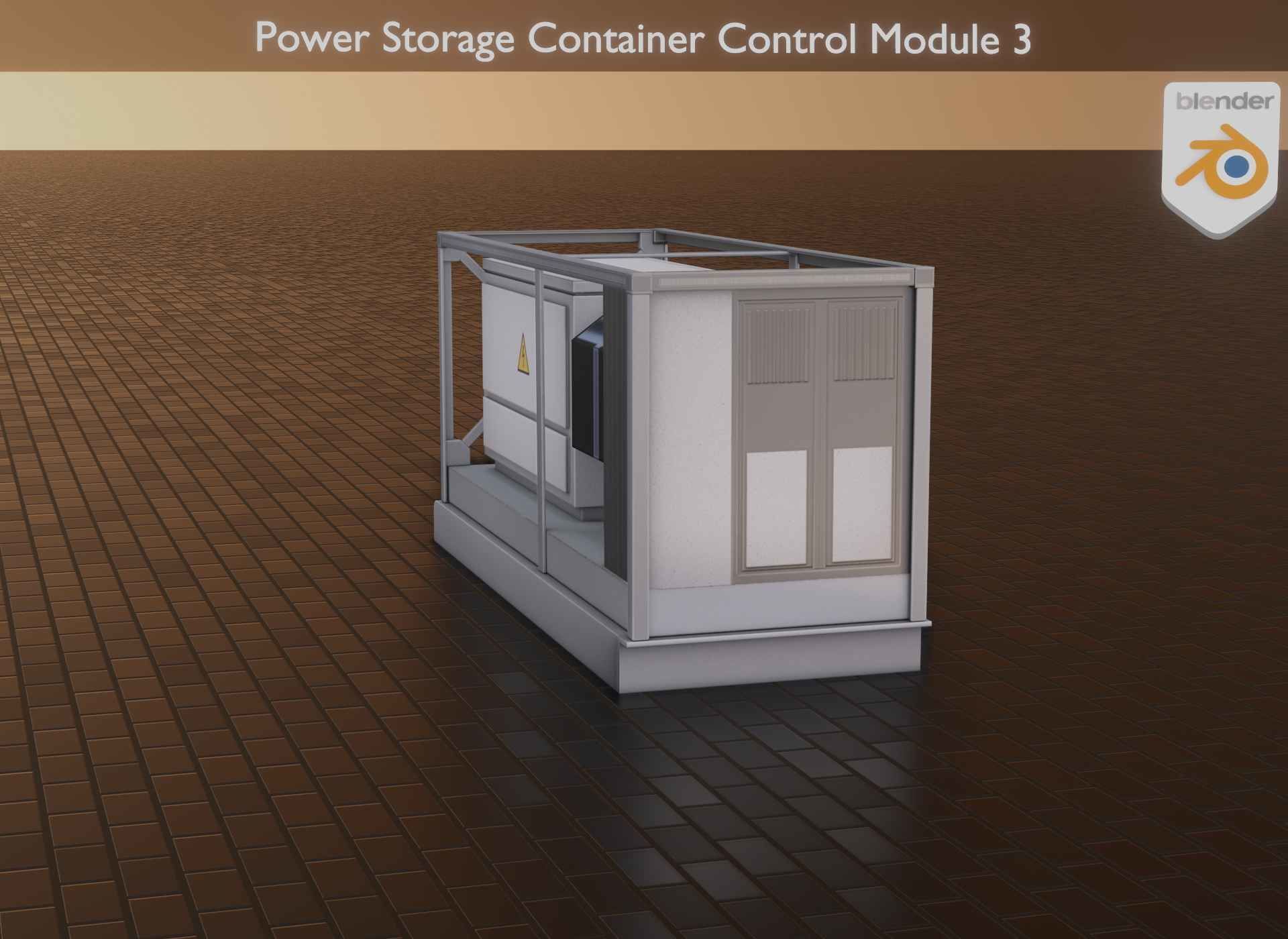Power Storage Container Control Module 3 Low-poly 3D model_24