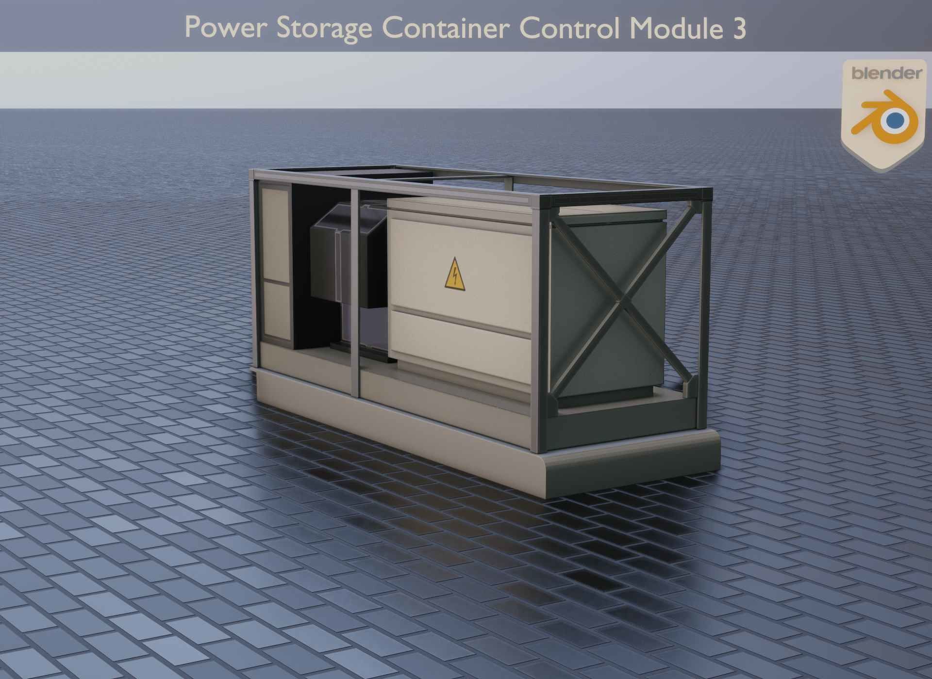 Power Storage Container Control Module 3 Low-poly 3D model_18