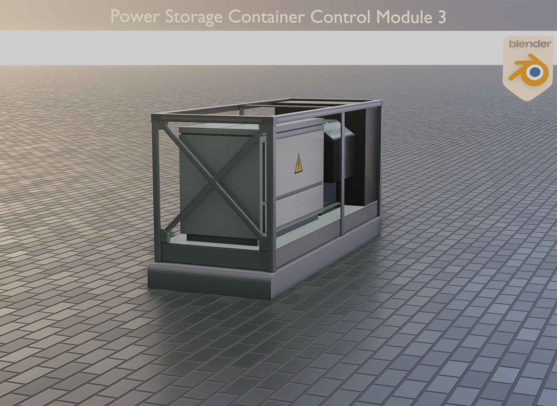 Power Storage Container Control Module 3 Low-poly 3D model_42
