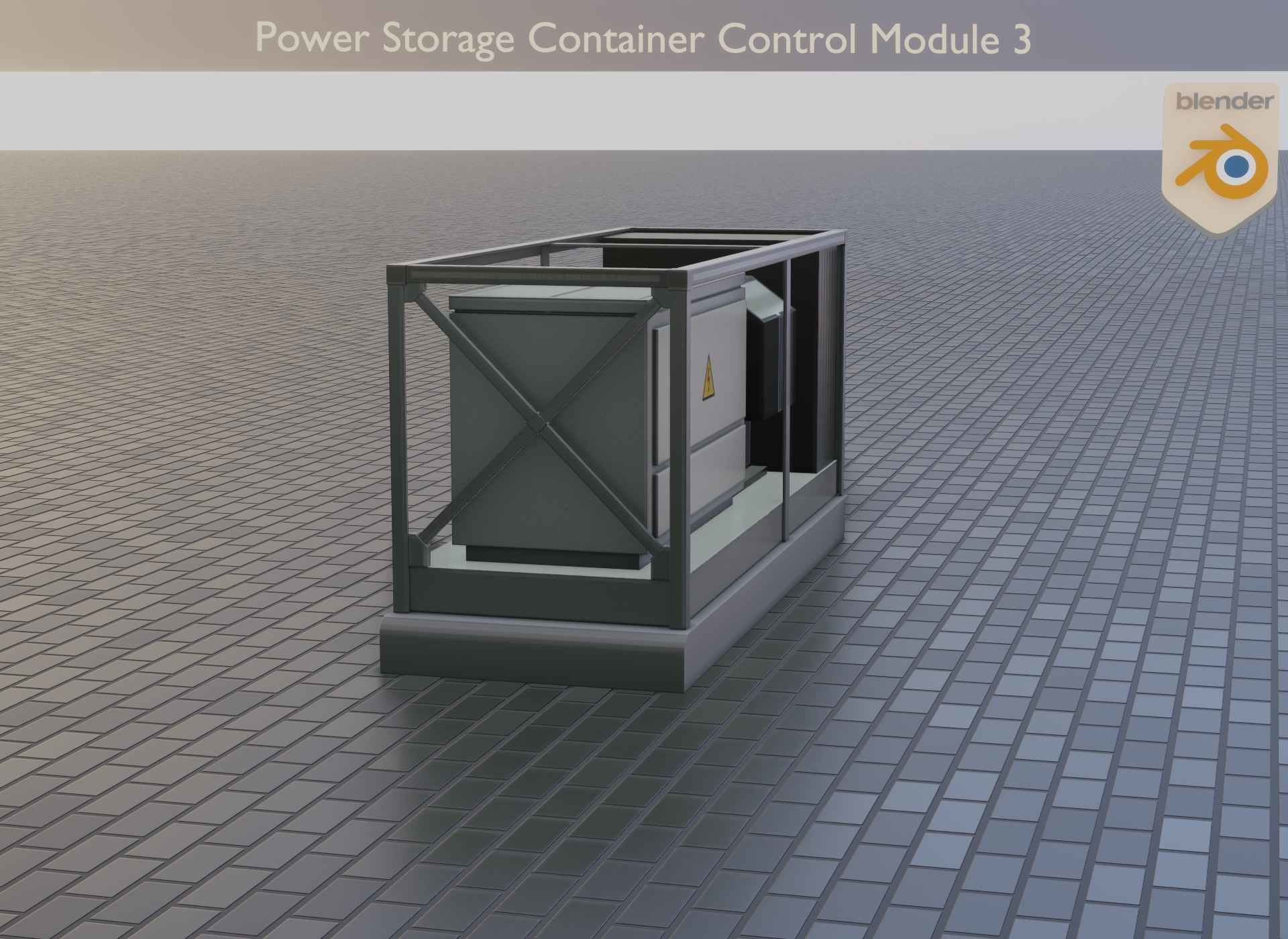 Power Storage Container Control Module 3 Low-poly 3D model_37