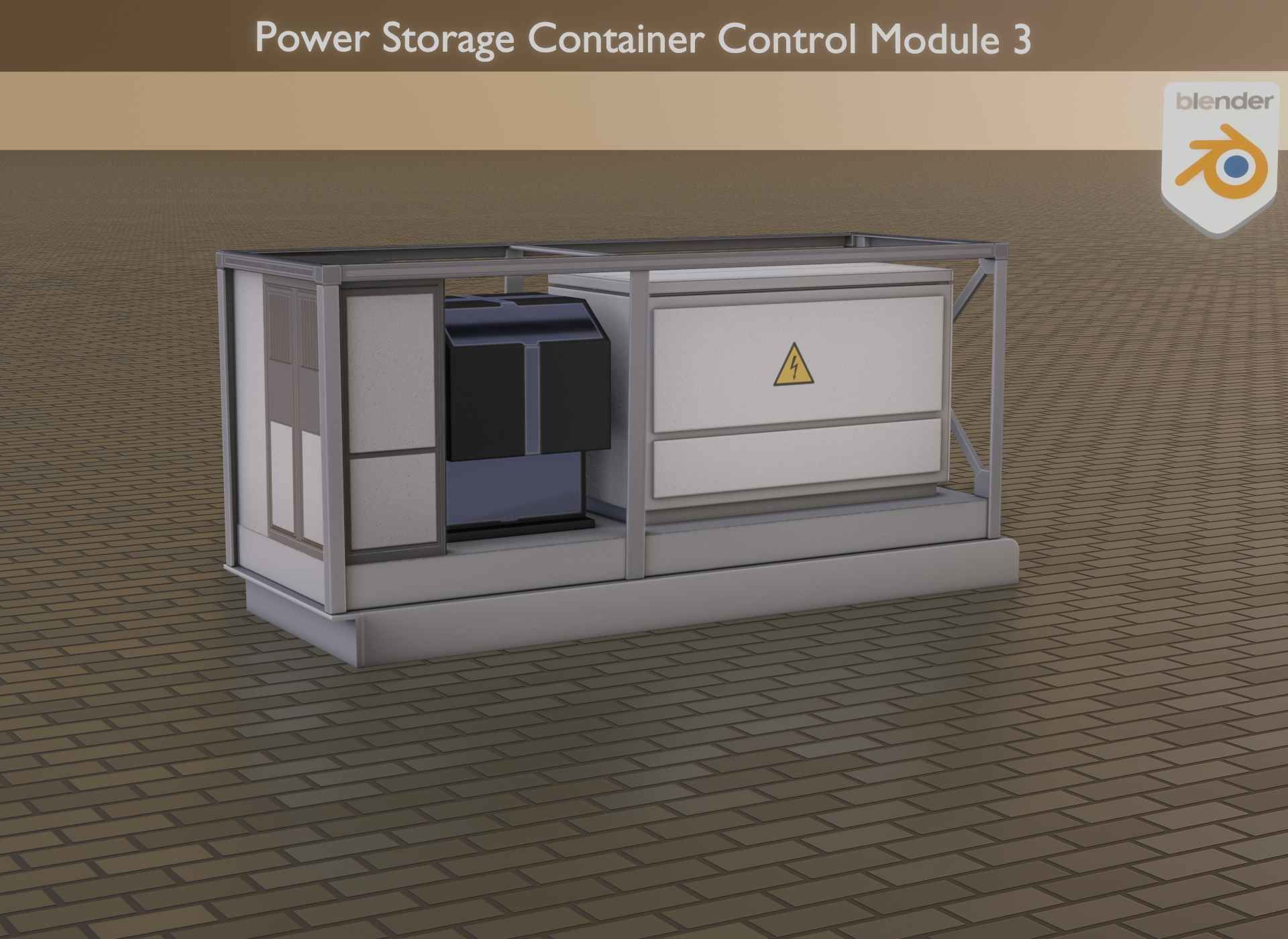 Power Storage Container Control Module 3 Low-poly 3D model_51
