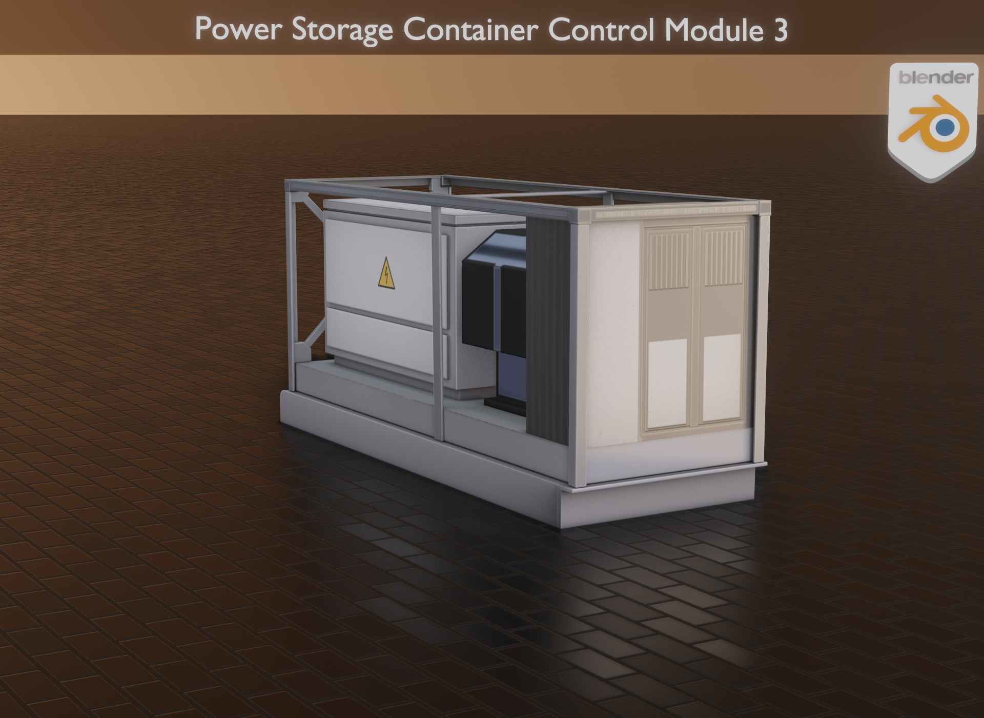 Power Storage Container Control Module 3 Low-poly 3D model_21