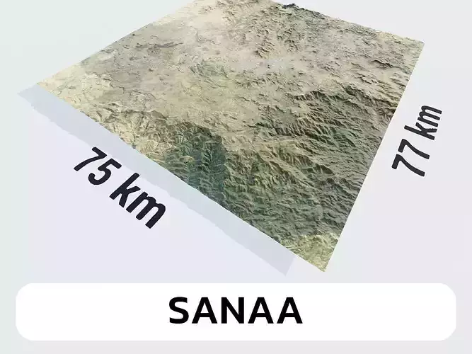 Sanaa Yemen City Landscape 3D Model