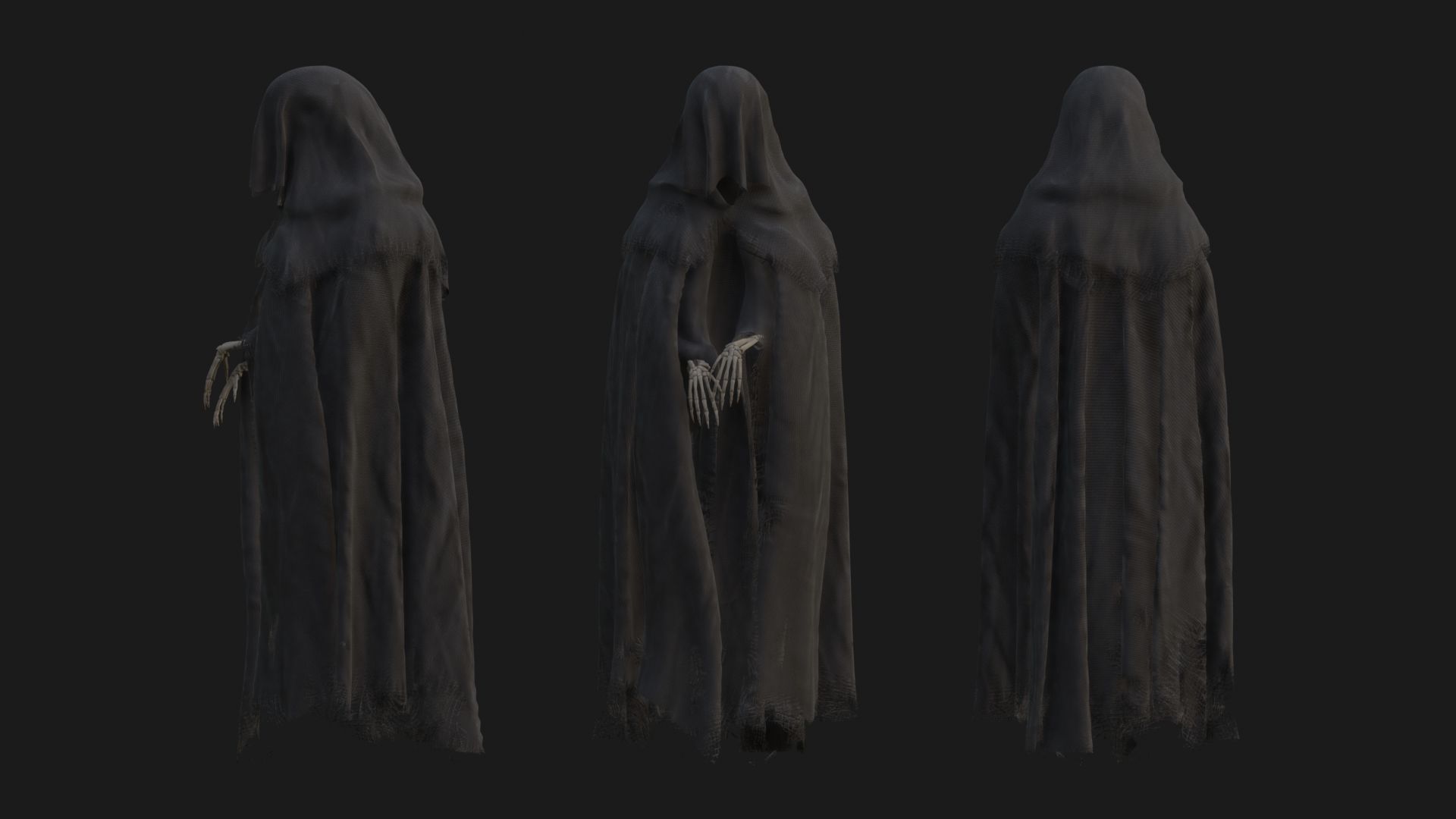 Death Low-poly 3D model_1