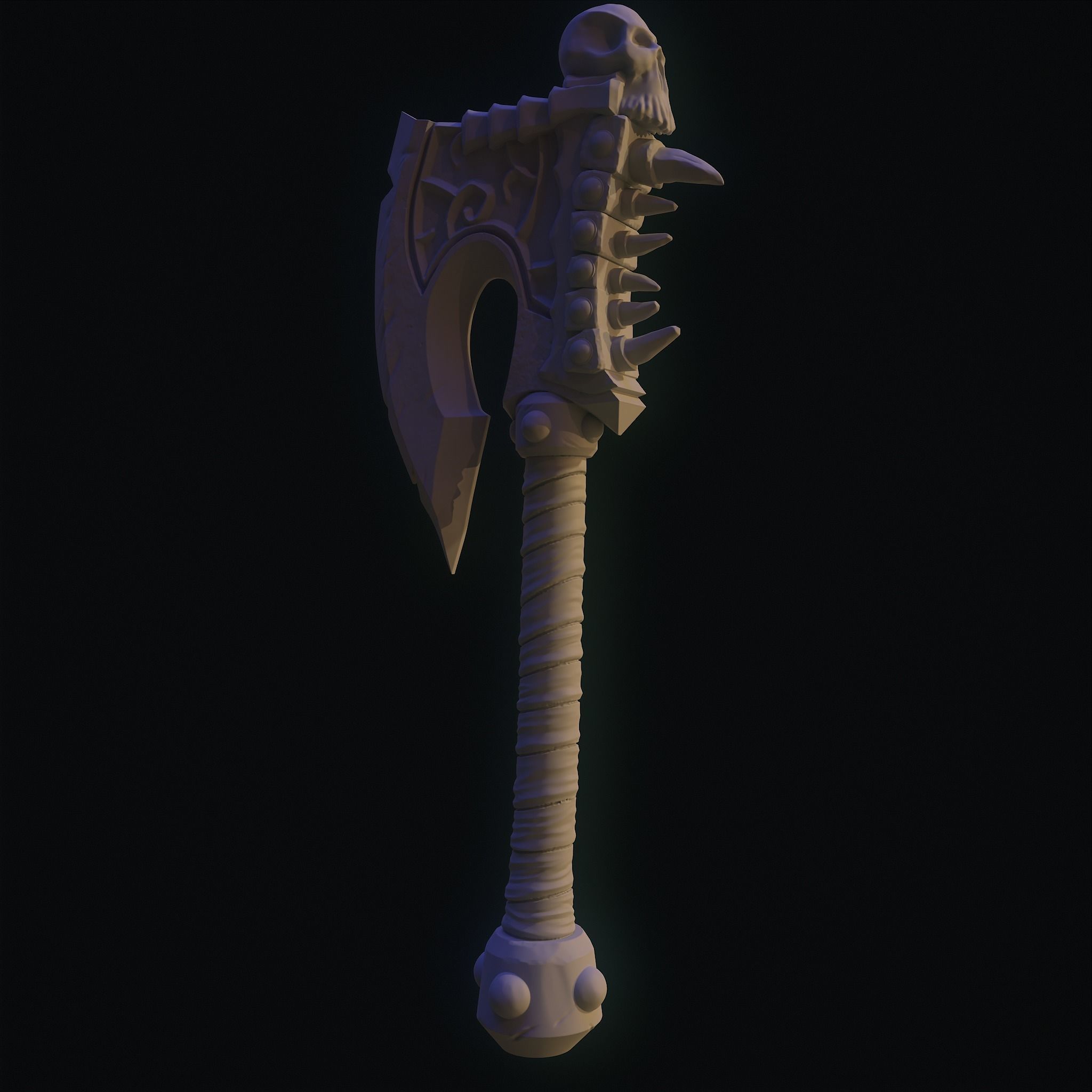 GoreHowl-Wow-Warcraft axe 3D print model_4
