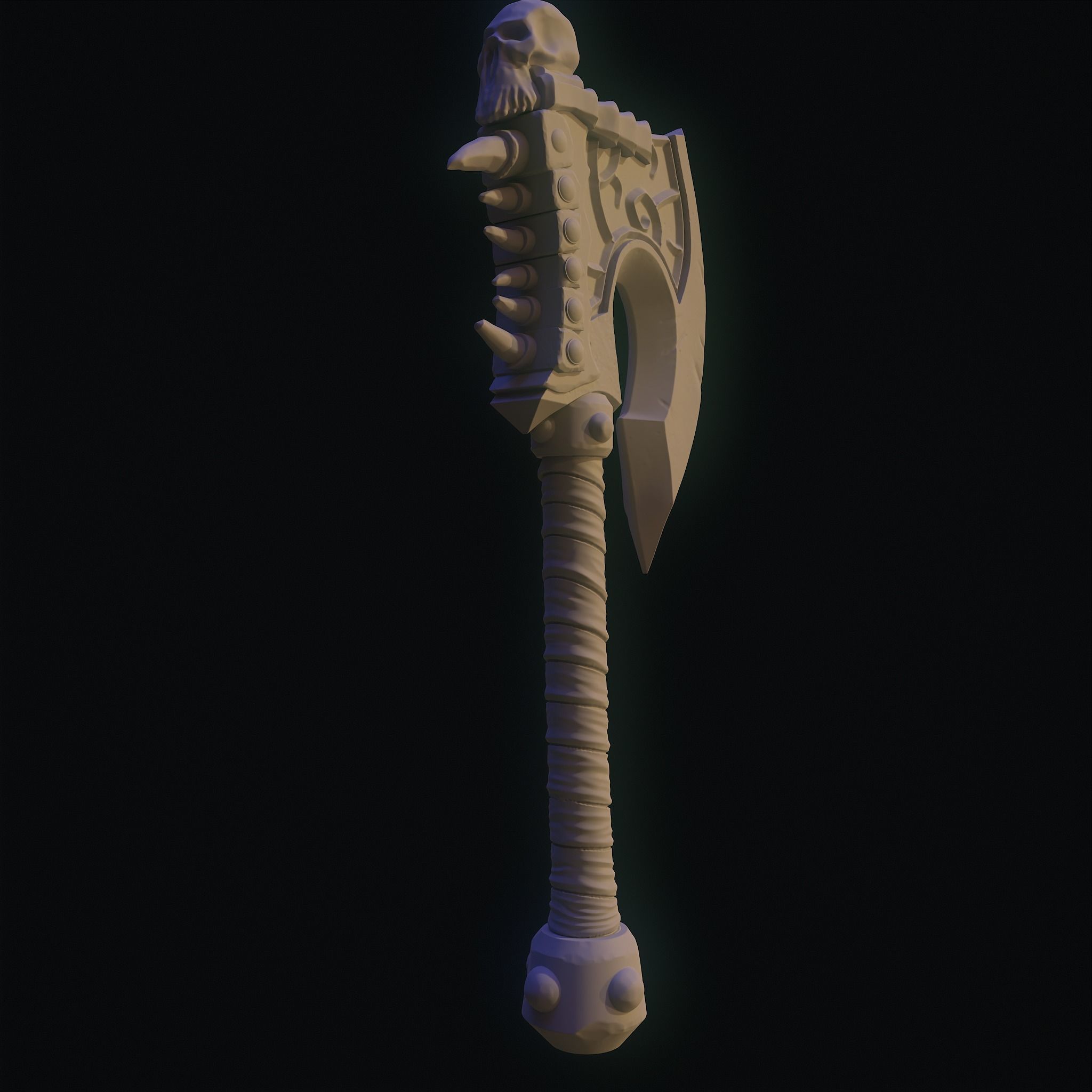 GoreHowl-Wow-Warcraft axe 3D print model_6