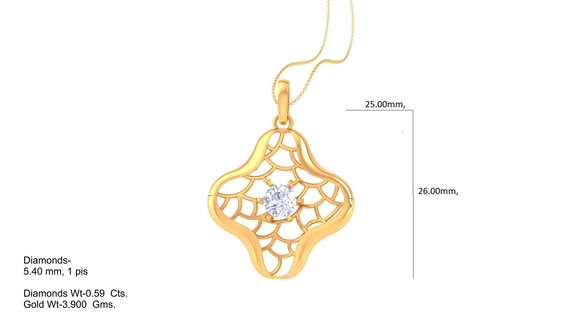 Solitaire Earring Pendant Set 3dm STL OBJ FBX Renders Details 3D print model_6