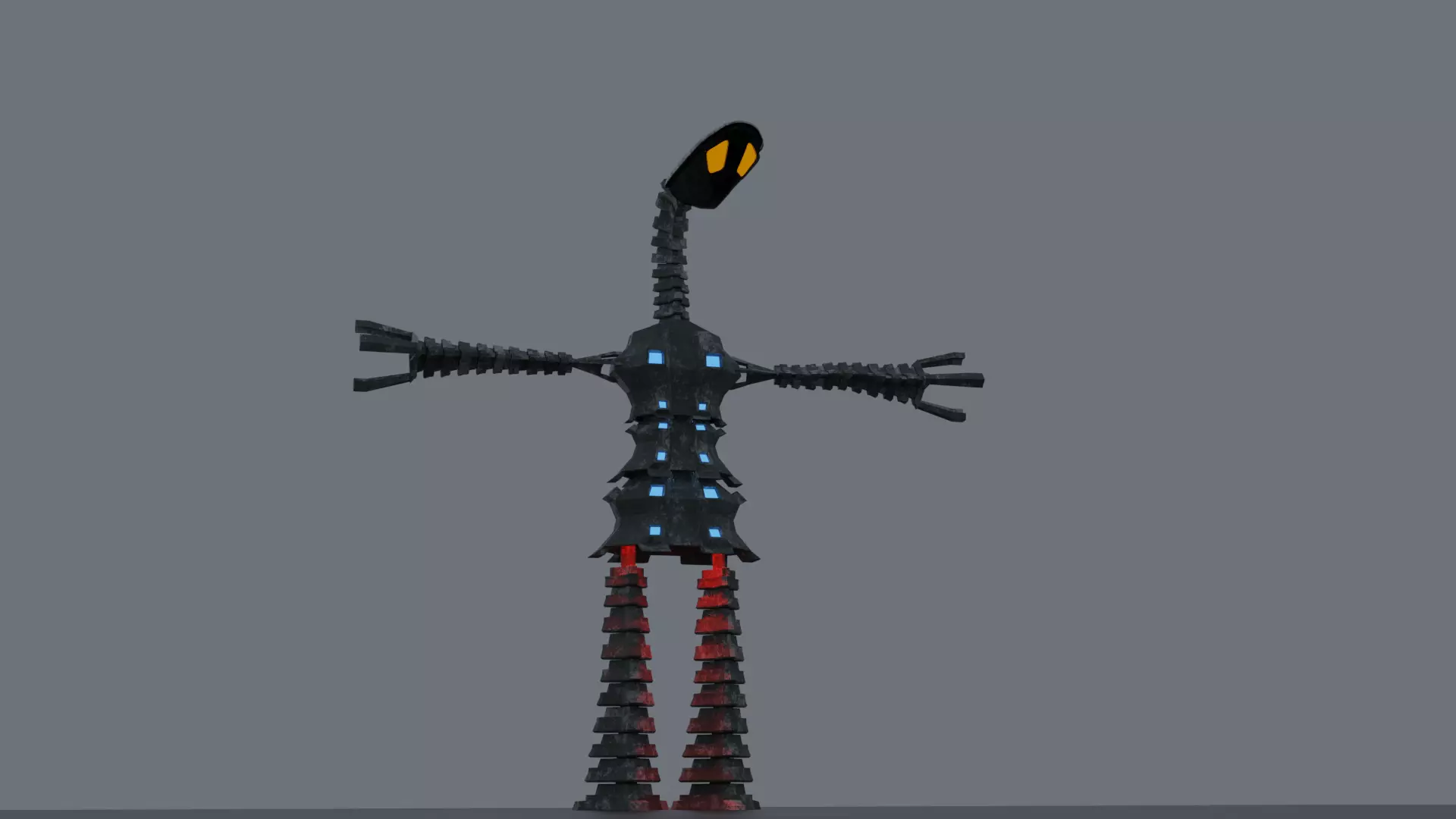 Robo Lampo Sci-fi Low Poly fantasy character PBR Rigged Low-poly 3D model_0