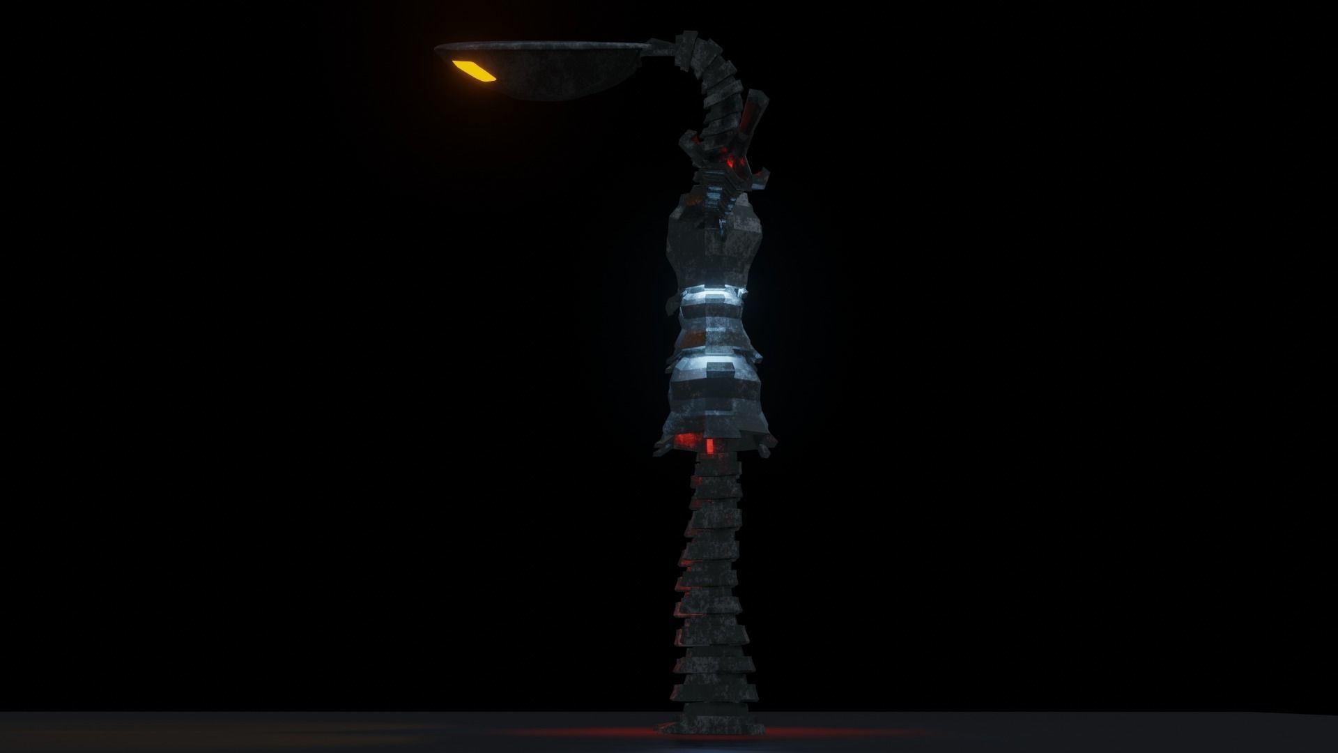 Robo Lampo Sci-fi Low Poly fantasy character PBR Rigged Low-poly 3D model_12