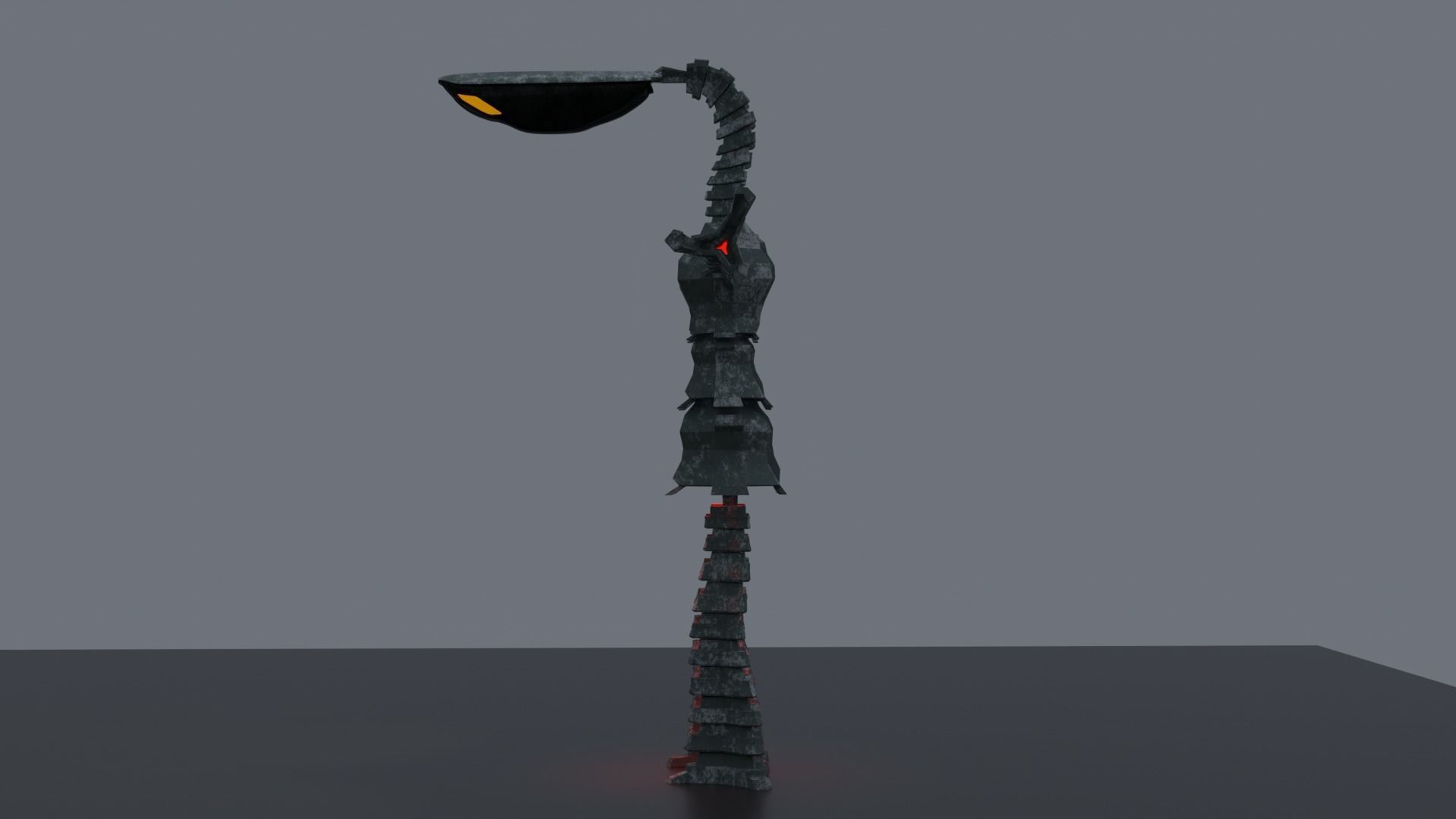 Robo Lampo Sci-fi Low Poly fantasy character PBR Rigged Low-poly 3D model_4