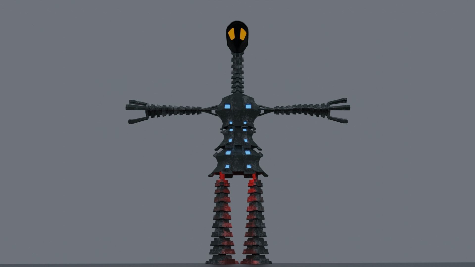 Robo Lampo Sci-fi Low Poly fantasy character PBR Rigged Low-poly 3D model_2