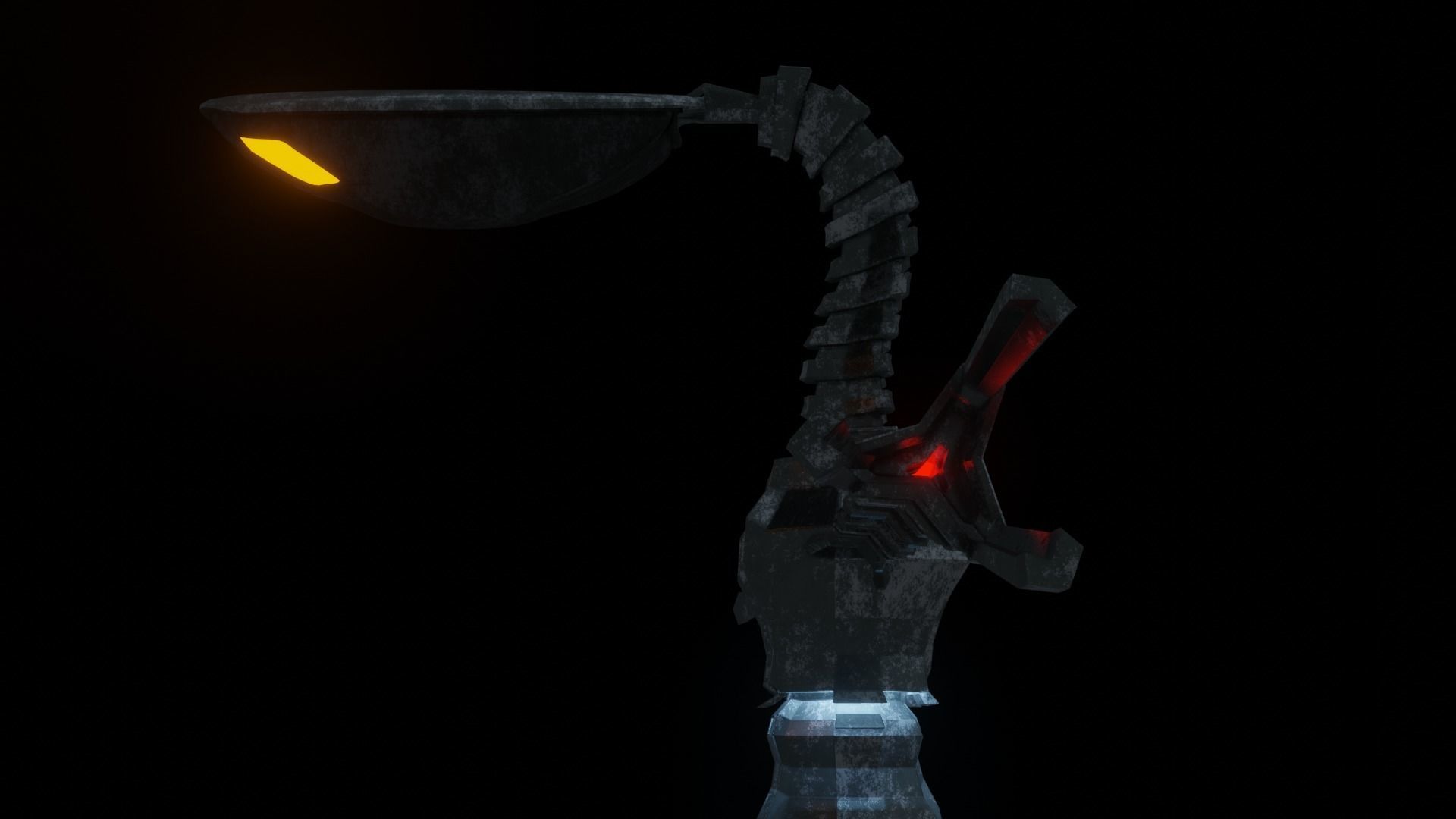 Robo Lampo Sci-fi Low Poly fantasy character PBR Rigged Low-poly 3D model_11