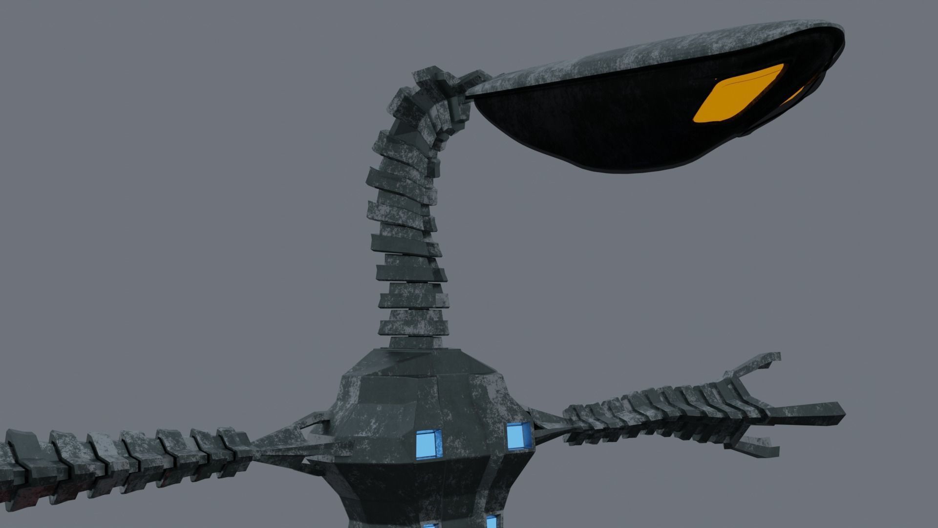 Robo Lampo Sci-fi Low Poly fantasy character PBR Rigged Low-poly 3D model_6