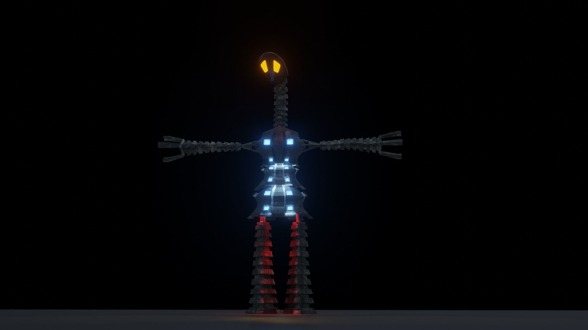 Robo Lampo Sci-fi Low Poly fantasy character PBR Rigged Low-poly 3D model_9