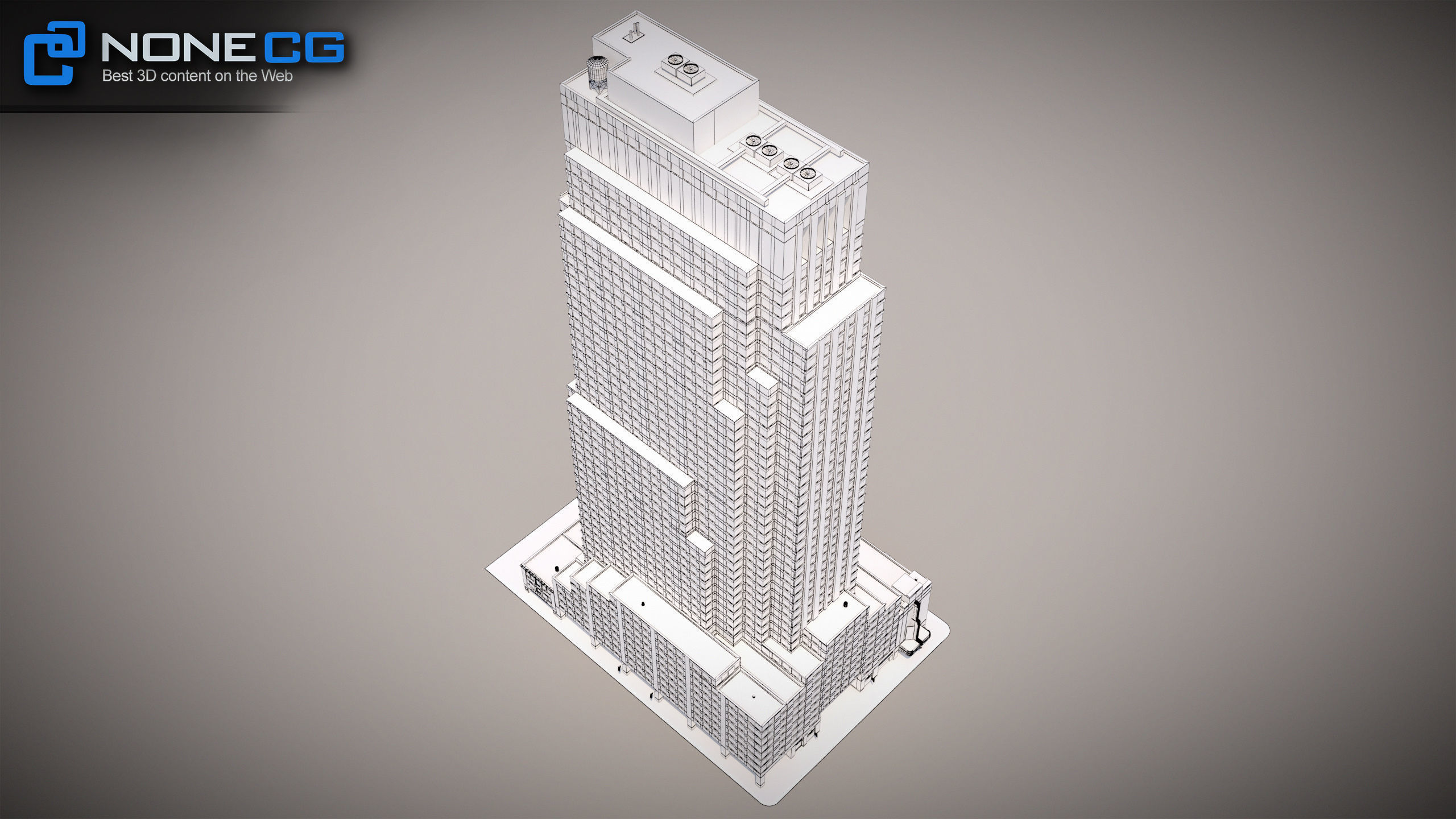 NYC Building 1685 Broadway Theater Low-poly 3D model_14
