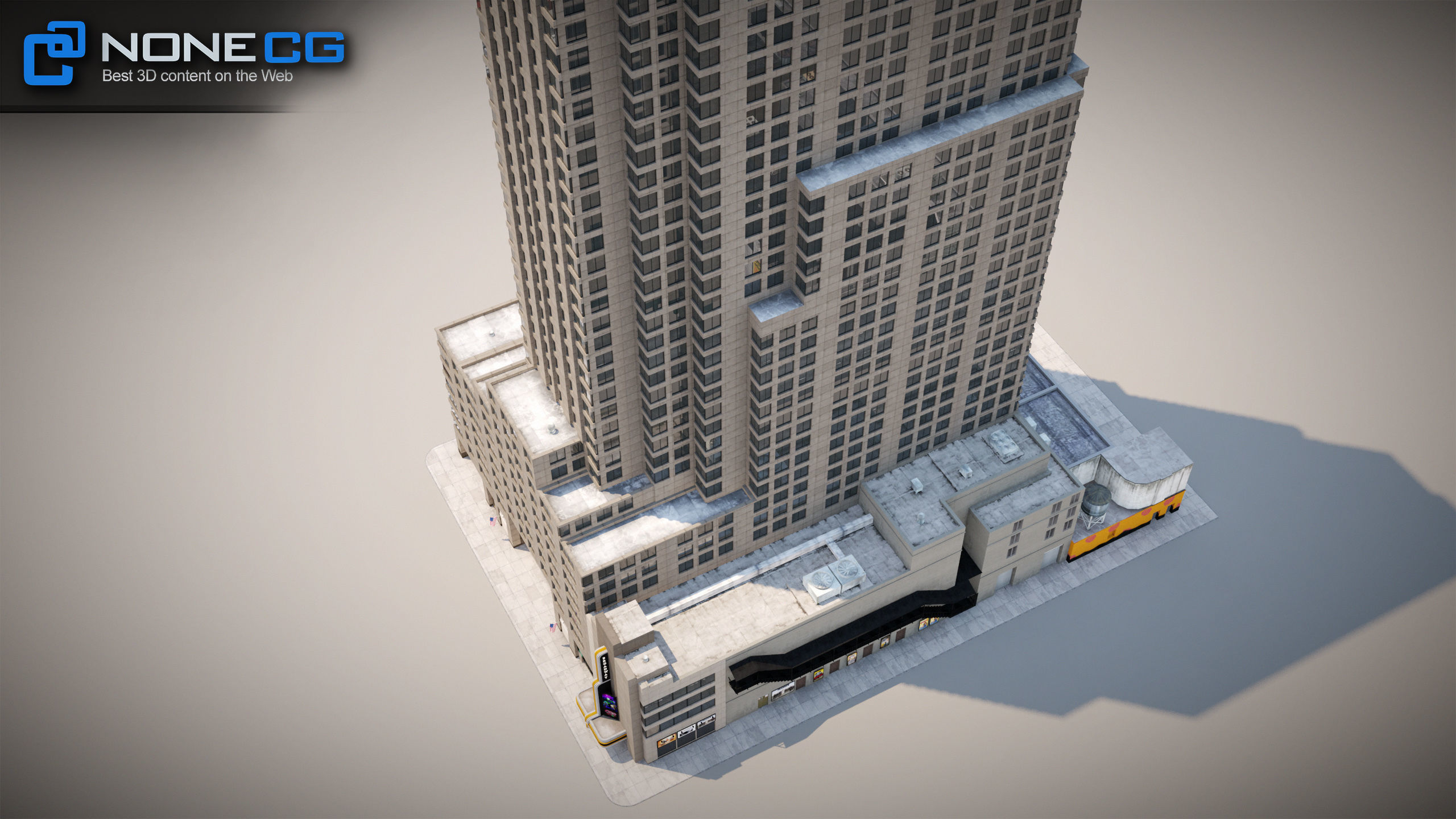 NYC Building 1685 Broadway Theater Low-poly 3D model_15