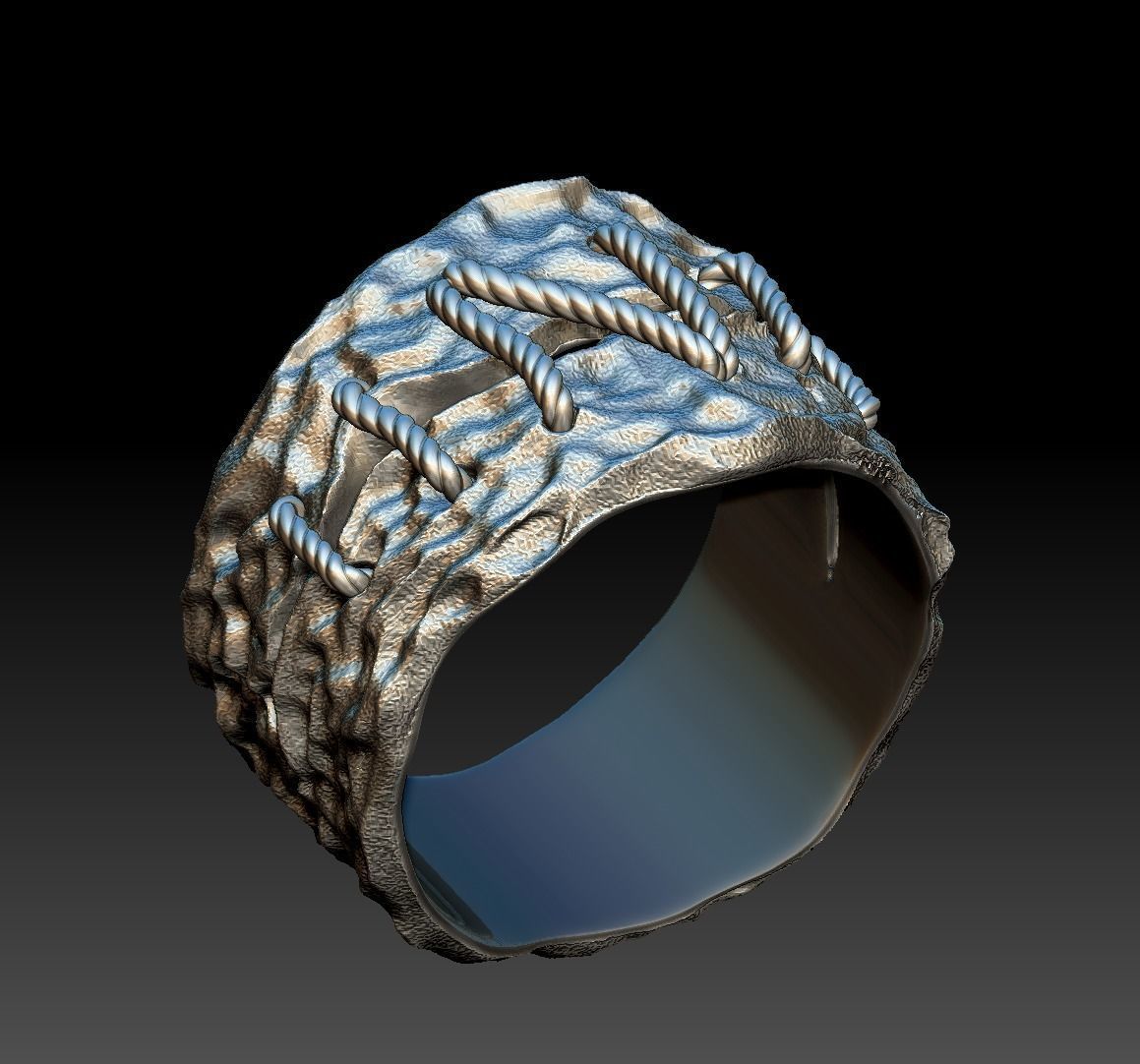 Frankenshtein ring 3D print model_12