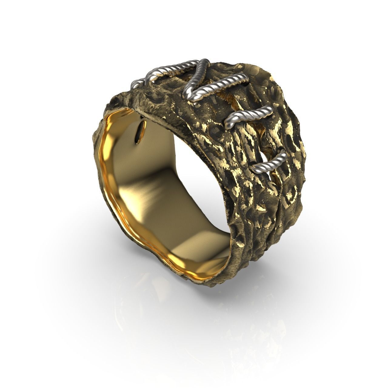 Frankenshtein ring 3D print model_4