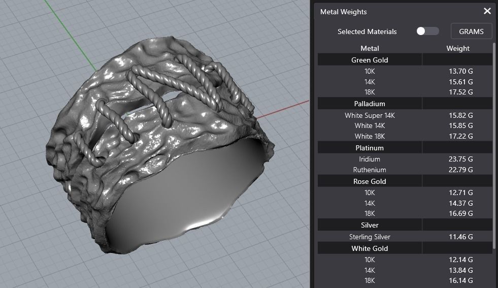 Frankenshtein ring 3D print model_8