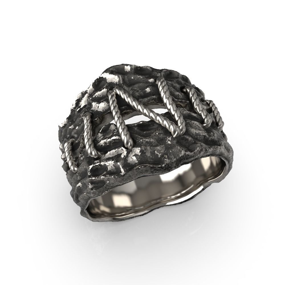 Frankenshtein ring 3D print model_3