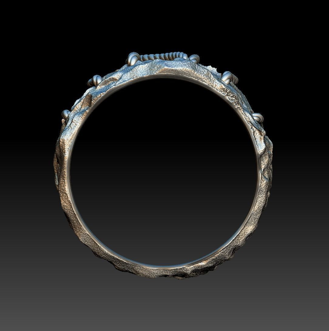 Frankenshtein ring 3D print model_13