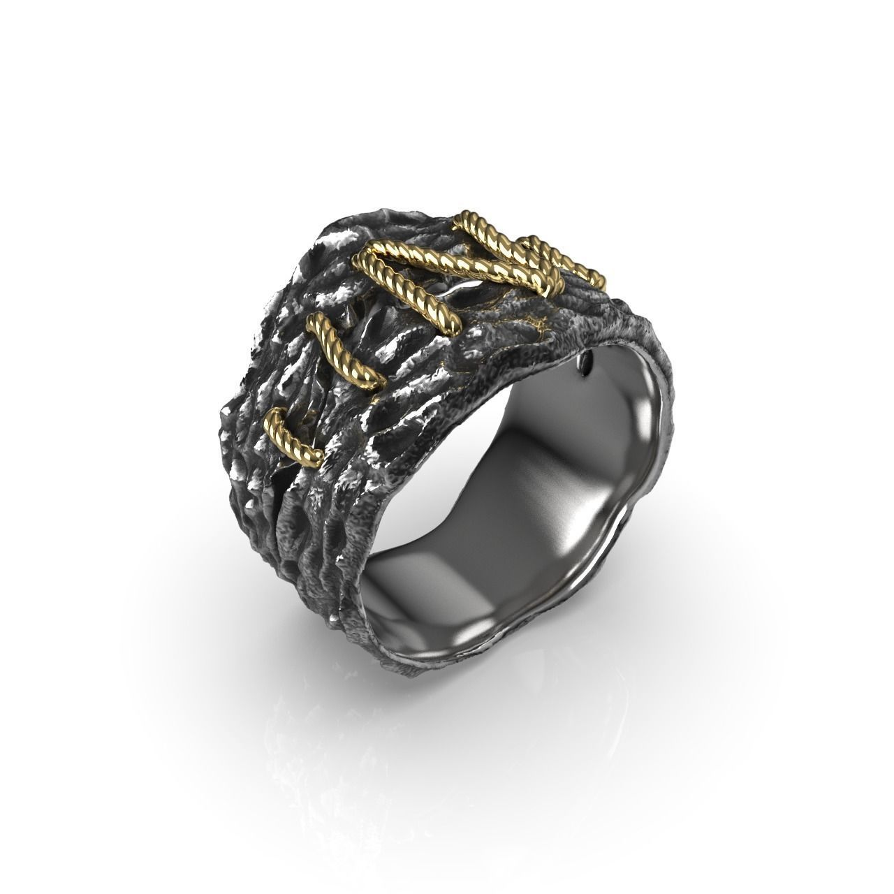 Frankenshtein ring 3D print model_2