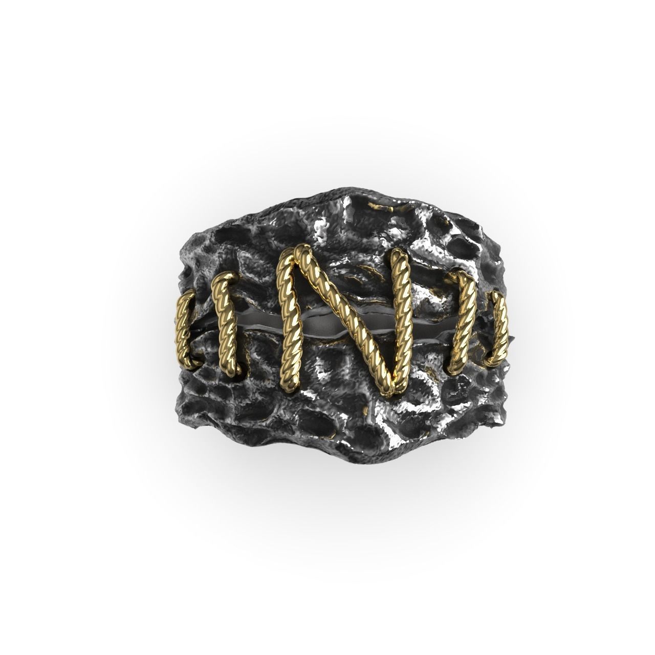 Frankenshtein ring 3D print model_5