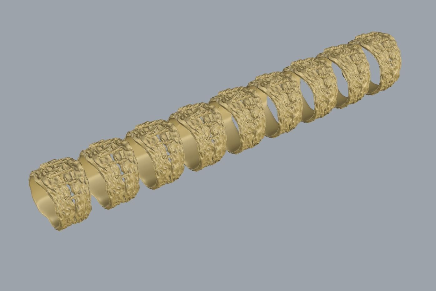 Frankenshtein ring 3D print model_9