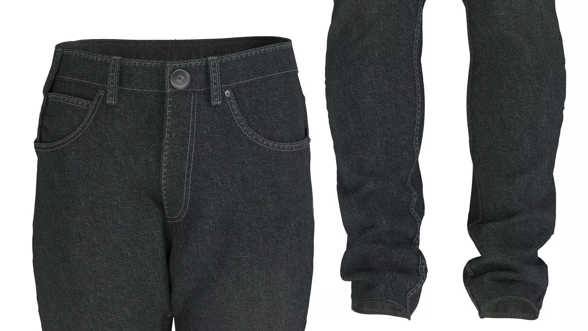 Men Jeans Fitted to Gen8 Body Mesh 3D model