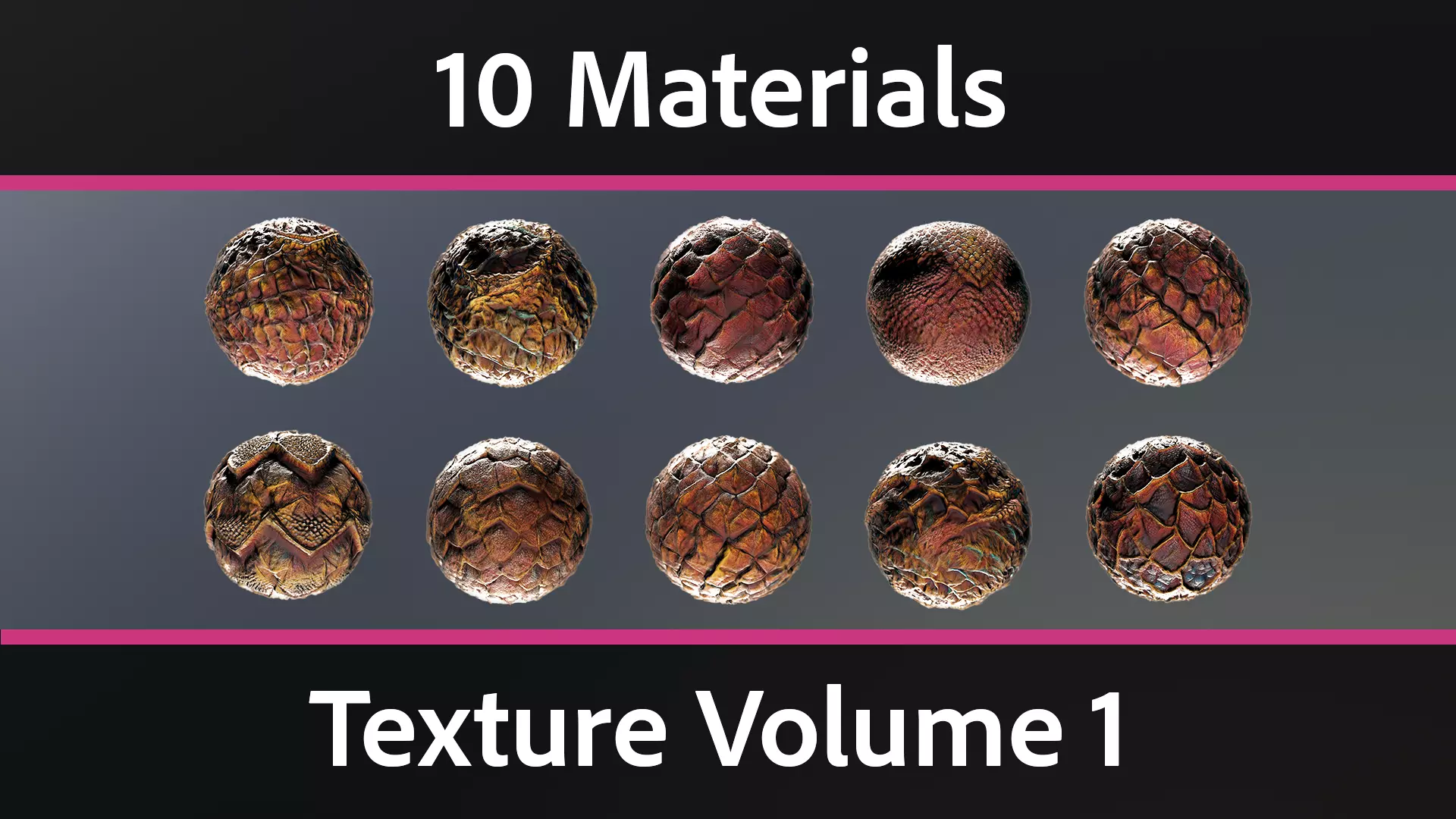 10 Materials Skin Dragon Seamless PBR Volume 1 Texture_0