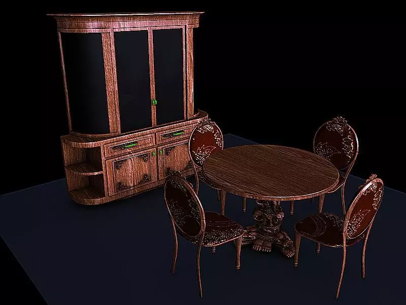 DINING ROOM SET 3D model_0