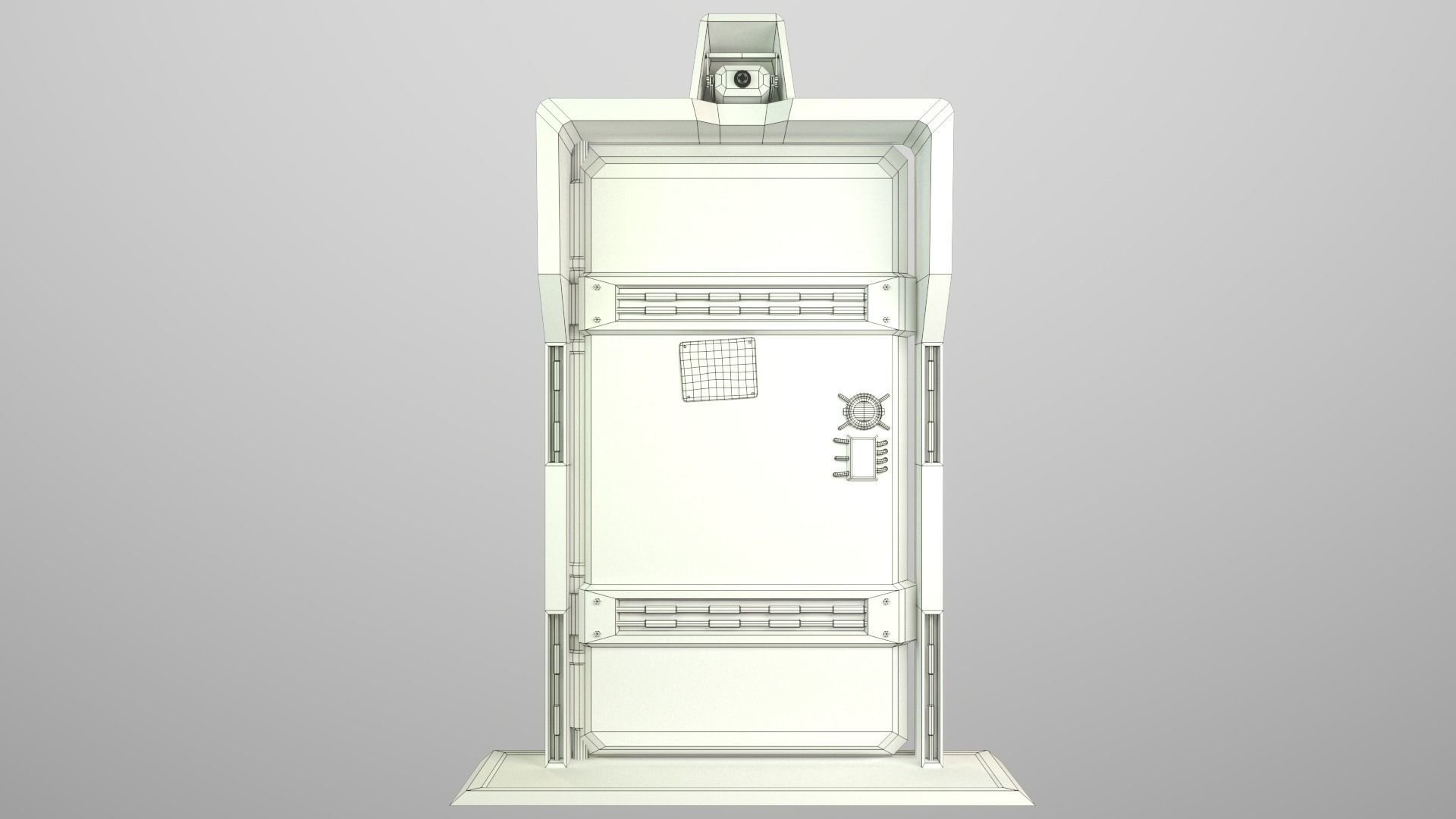 Cyberpunk Security Door Low-poly 3D model_15