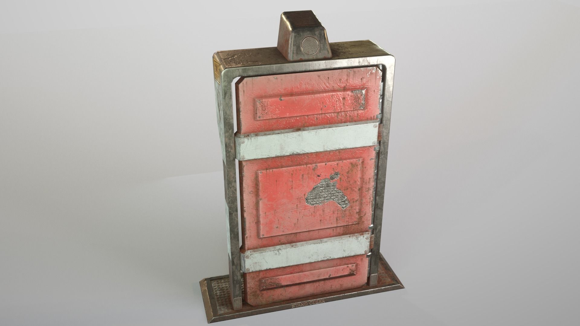 Cyberpunk Security Door Low-poly 3D model_7