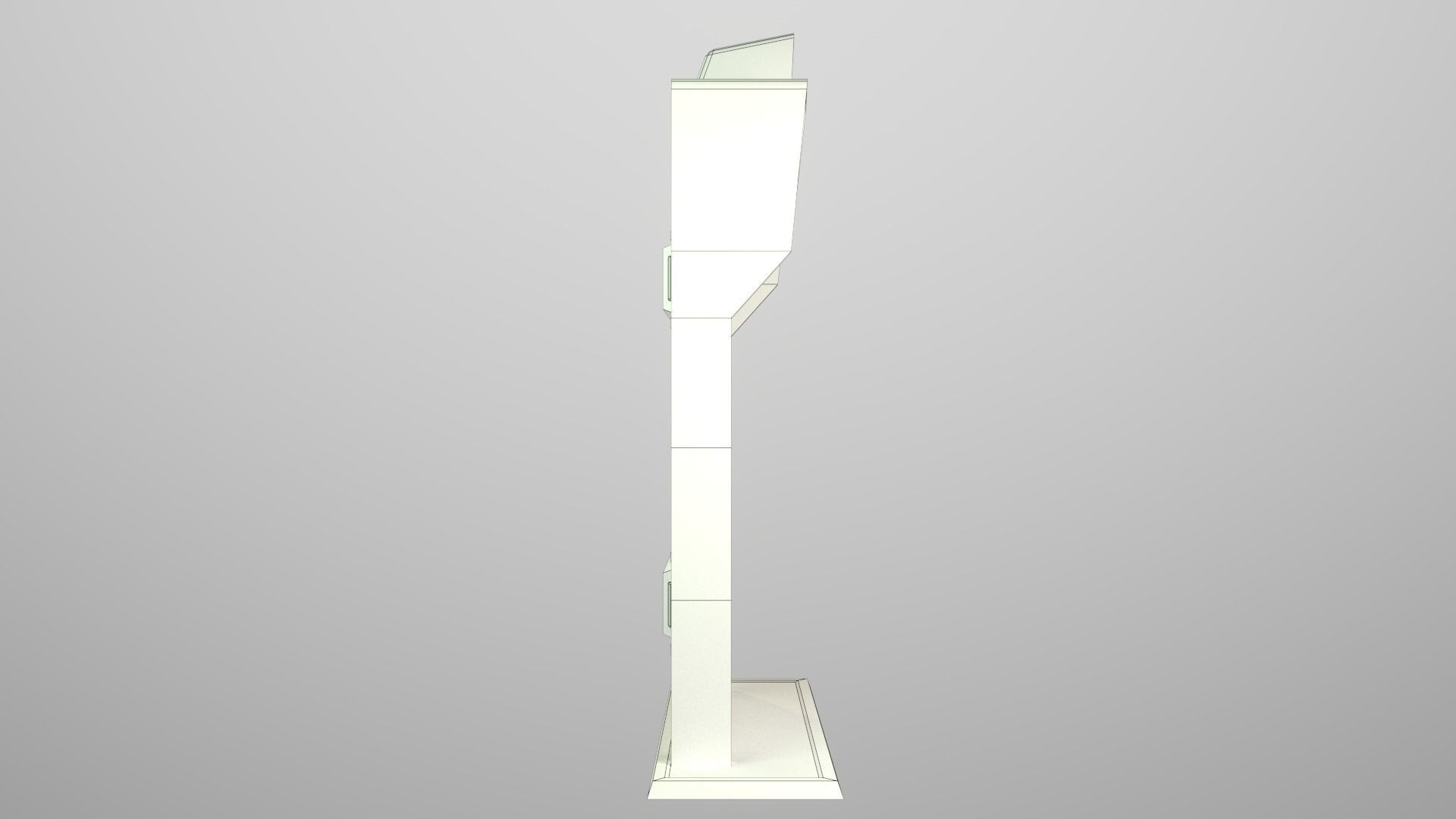 Cyberpunk Security Door Low-poly 3D model_16