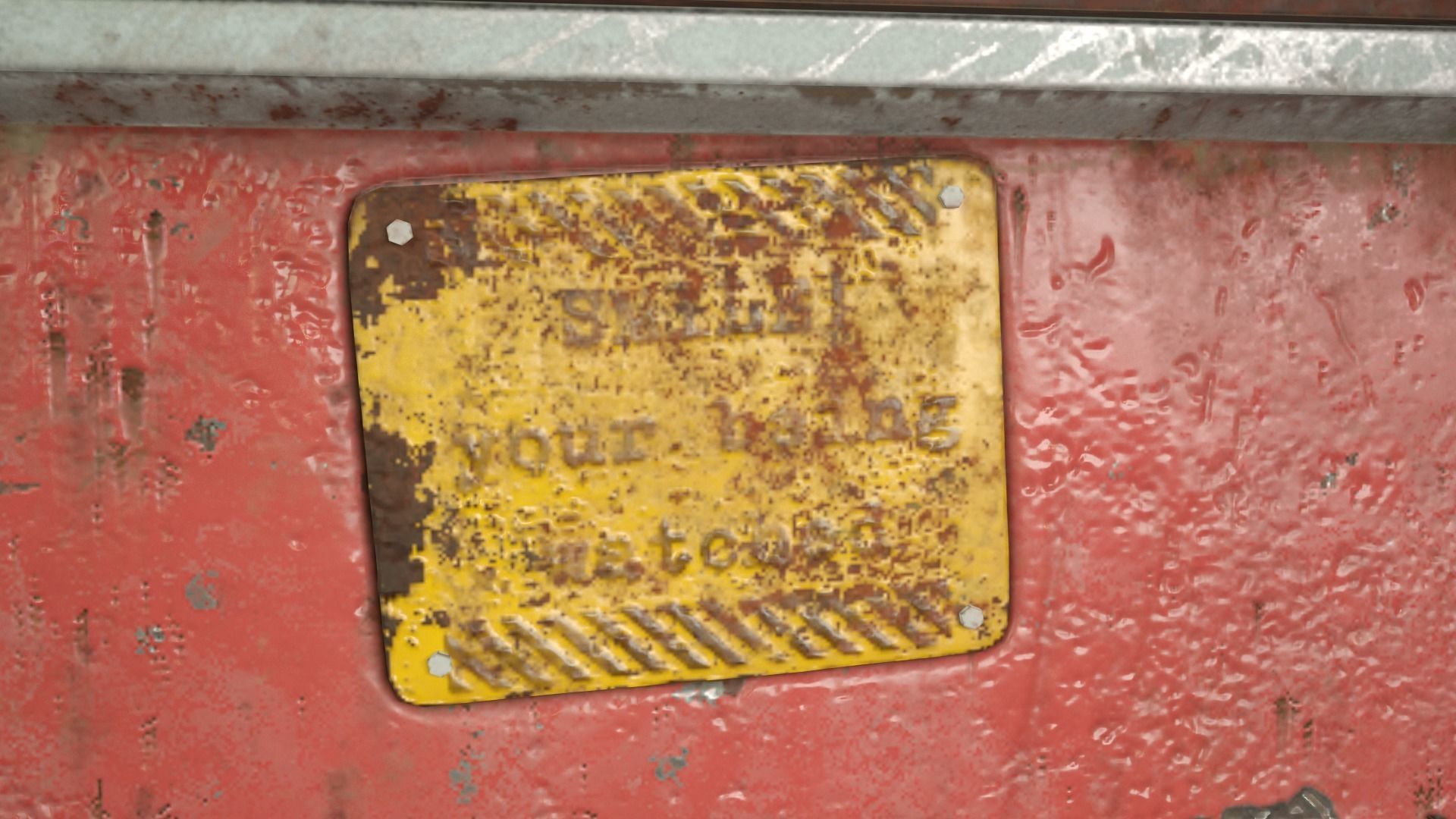 Cyberpunk Security Door Low-poly 3D model_14