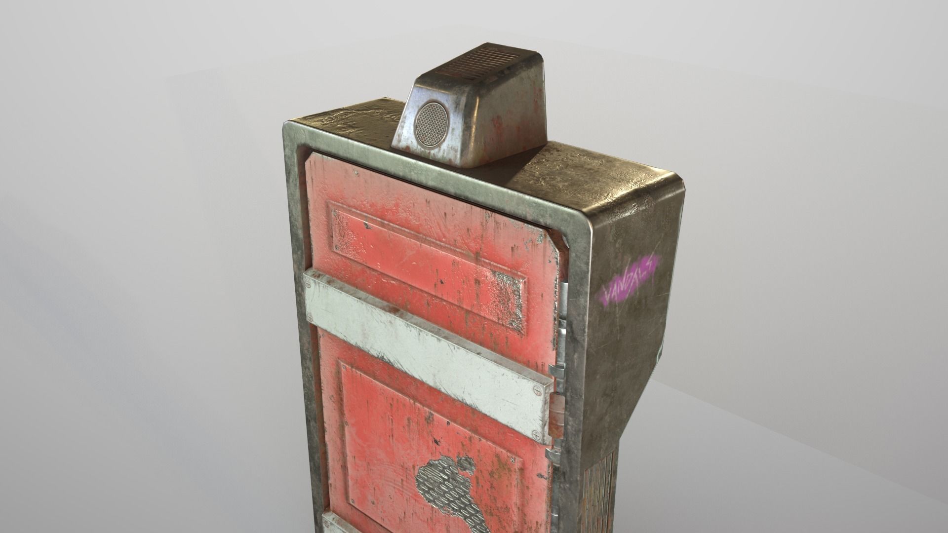 Cyberpunk Security Door Low-poly 3D model_6