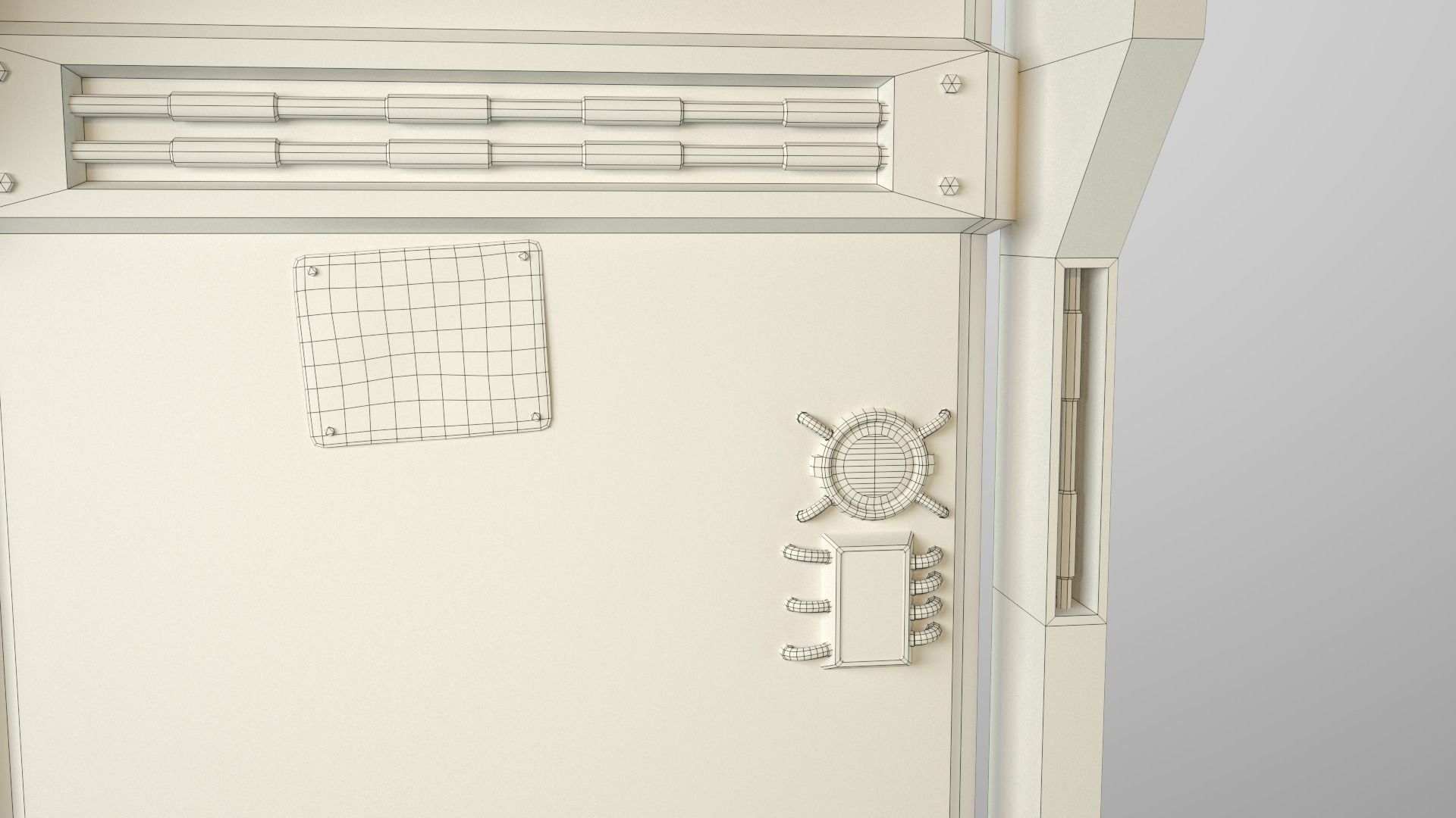 Cyberpunk Security Door Low-poly 3D model_19