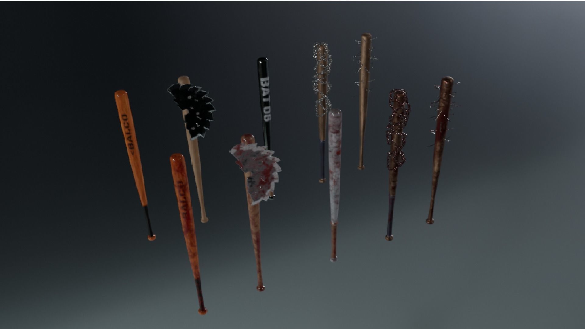 POST APOCALYPTIC MELEE WEAPON SET 3D Model Collection_2