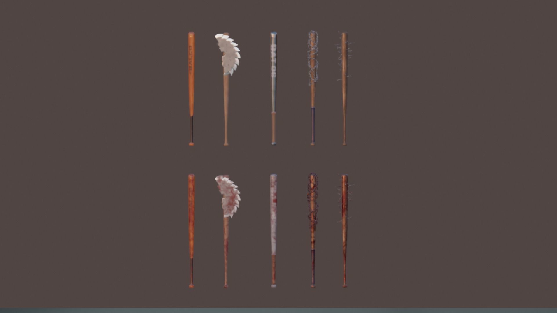 POST APOCALYPTIC MELEE WEAPON SET 3D Model Collection_3