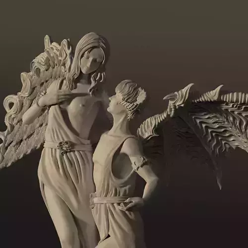 3D Game Assets 3D Printed Models Angel Figures