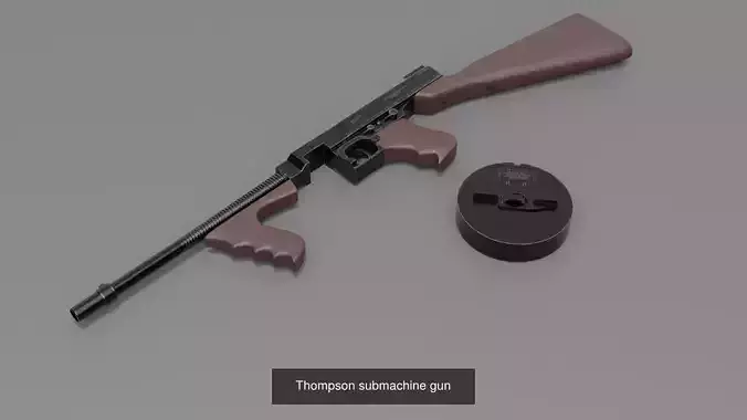 Thompson submachine guns 3D Model Collection