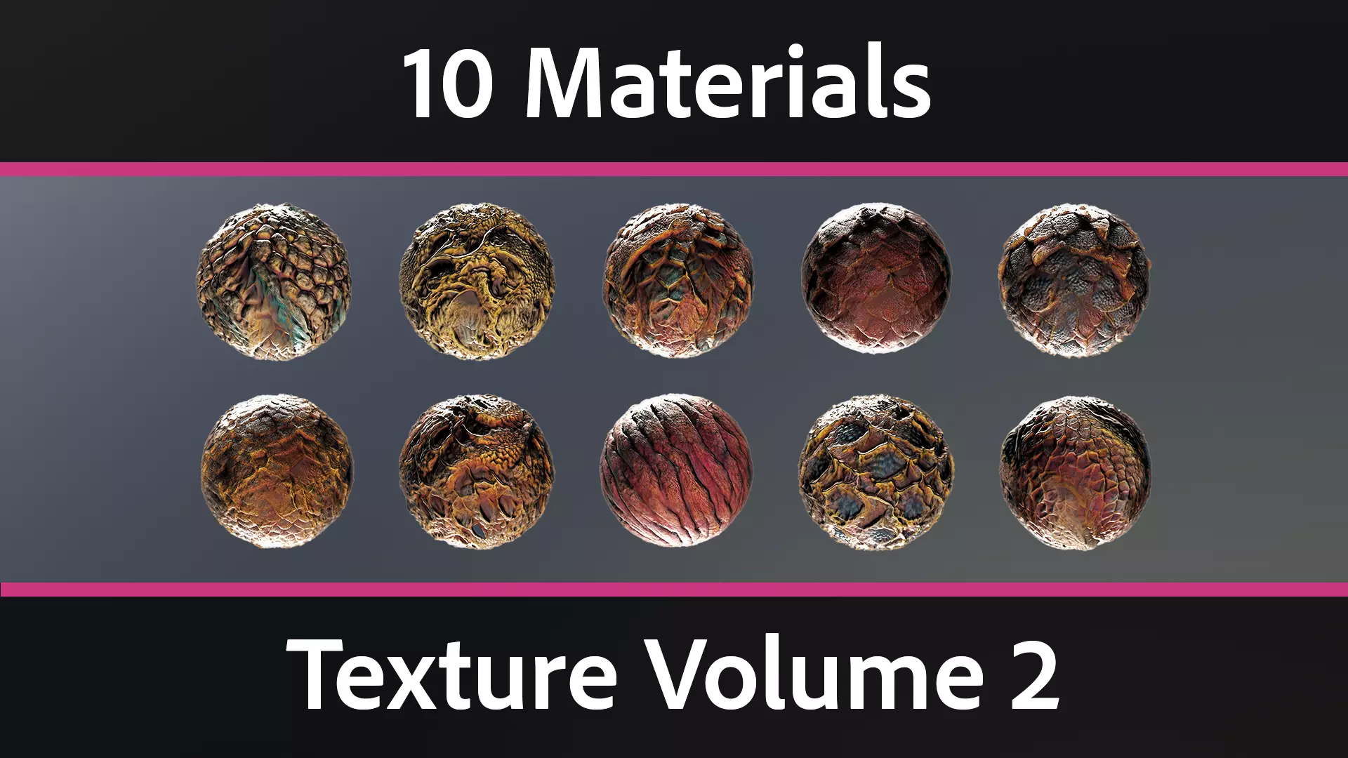 10 Materials Skin Dragon Seamless PBR Volume 2 Texture_0