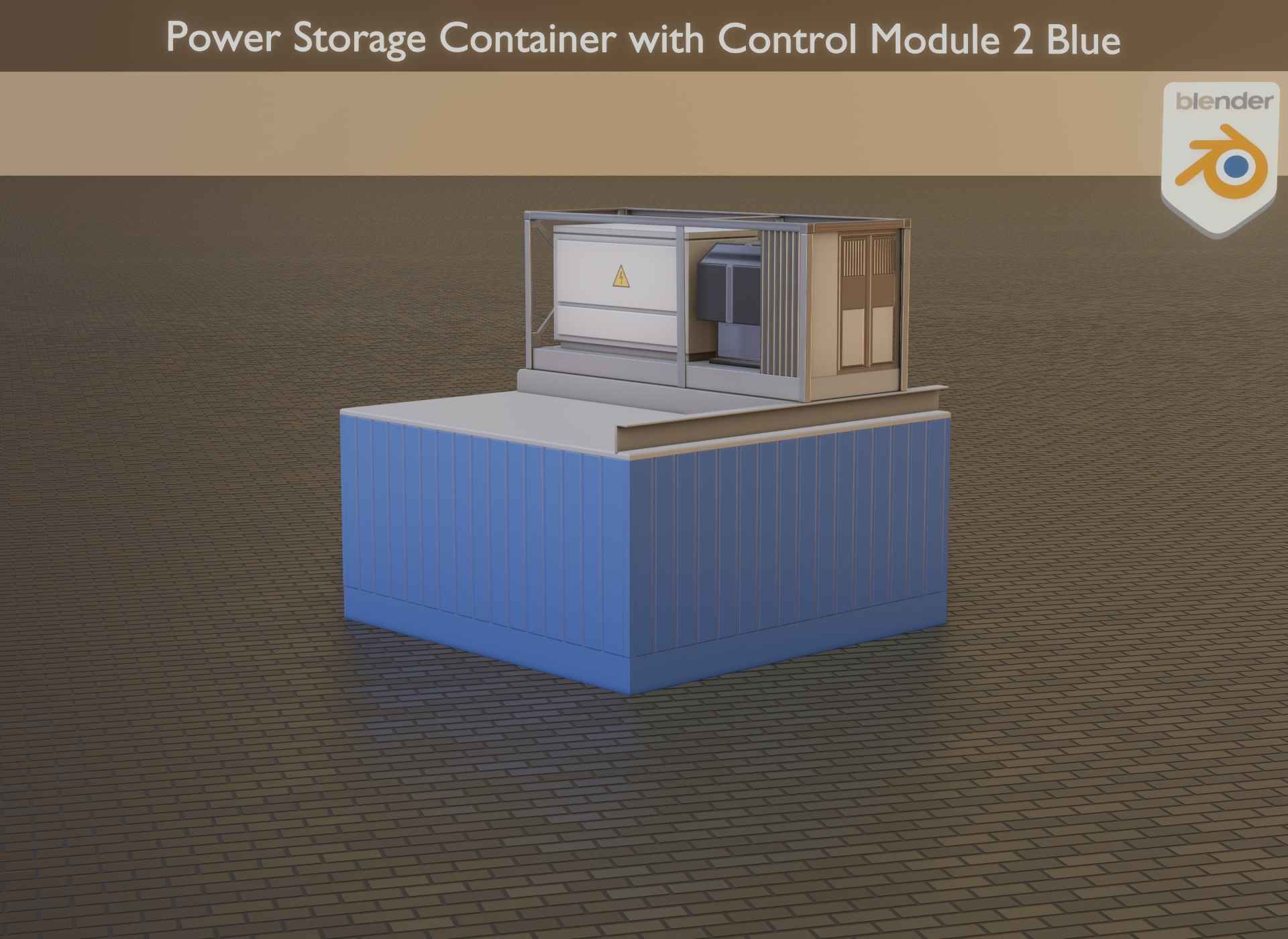 Power Storage Container Blue Package 3D Model Collection_68