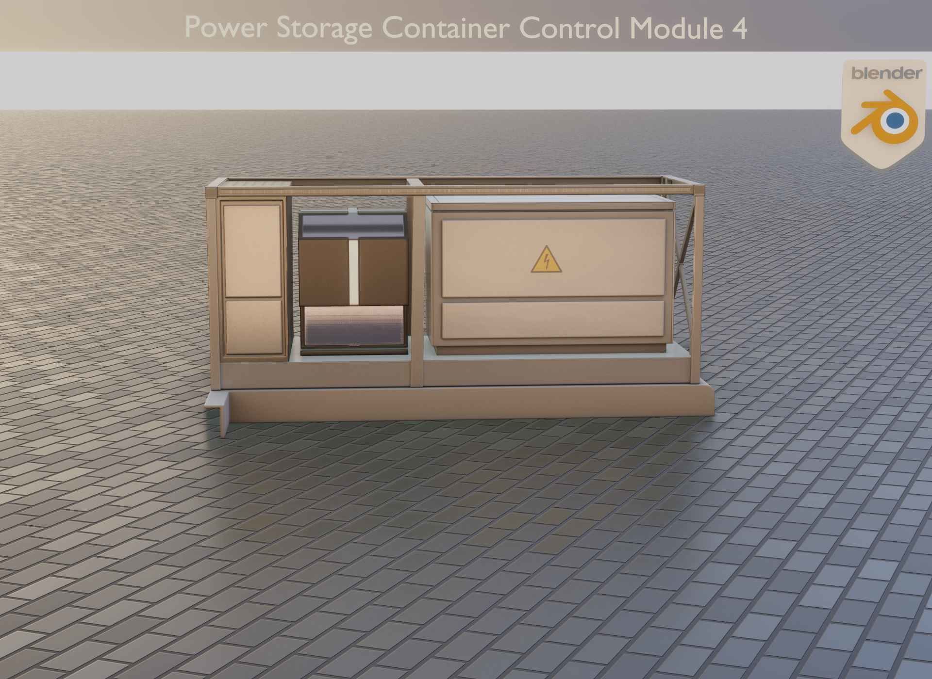 Power Storage Container Blue Package 3D Model Collection_55