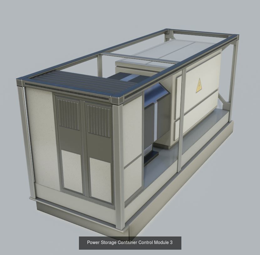 Power Storage Container Blue Package 3D Model Collection_3