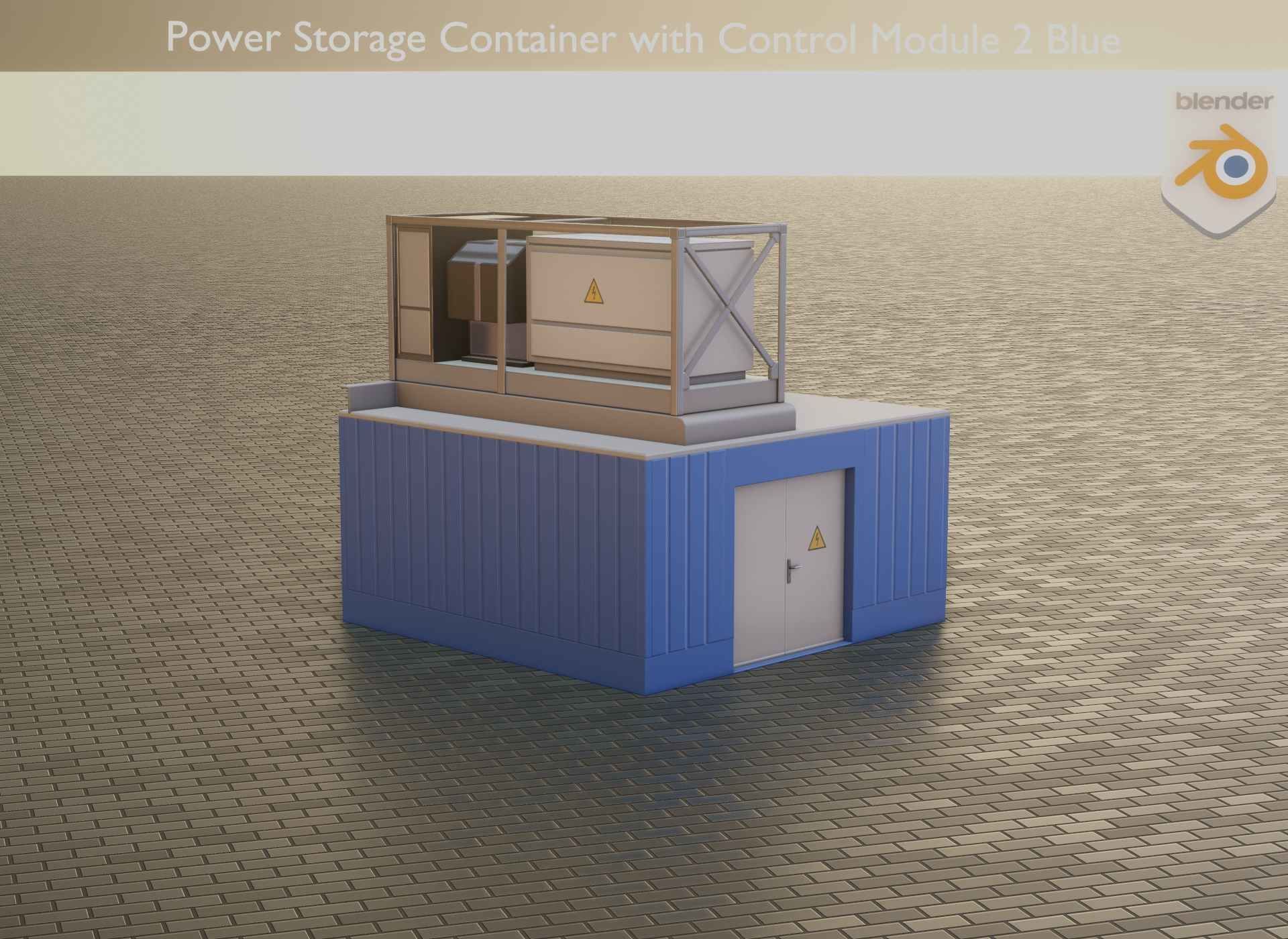 Power Storage Container Blue Package 3D Model Collection_65